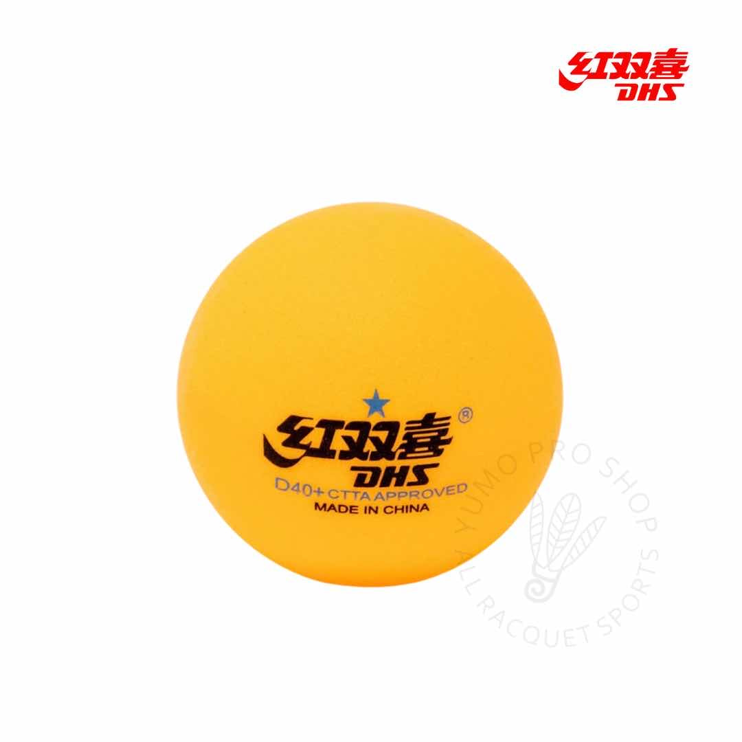 DHS D40+ 1 Star Table Tennis Ball - Premium Orange Ping Pong Balls for Training & Competition | Perfect for Home, Club & Tournament Play