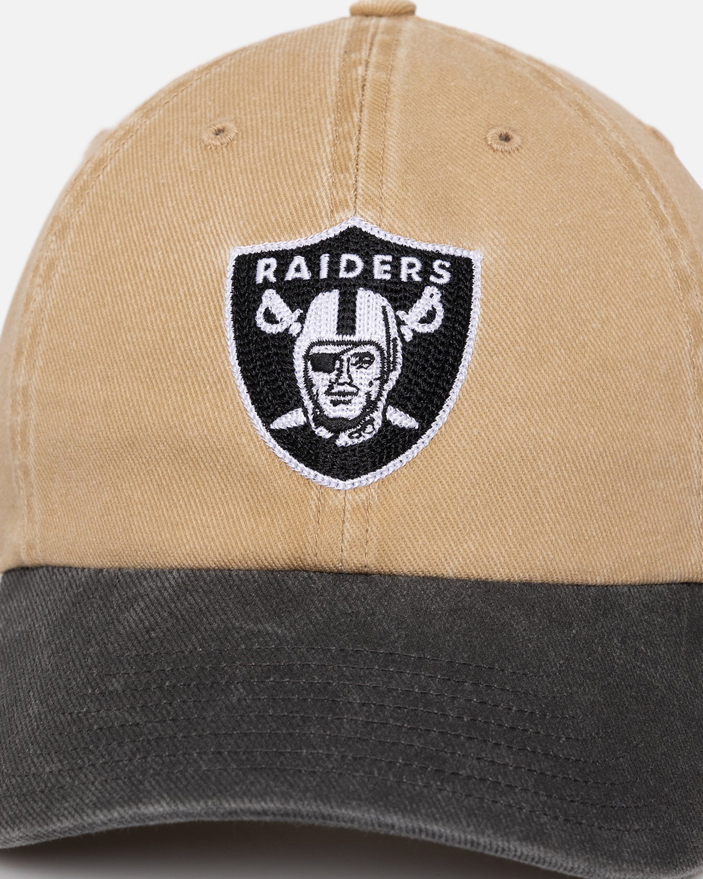 47 Brand Las Vegas Raiders 'Apollo Chain' 47 Clean Up Strapback Khaki Adjustable Hat - Official NFL Licensed Snapback for Men & Women - Perfect for Game Day, Tailgating & Sports Fan Gifts