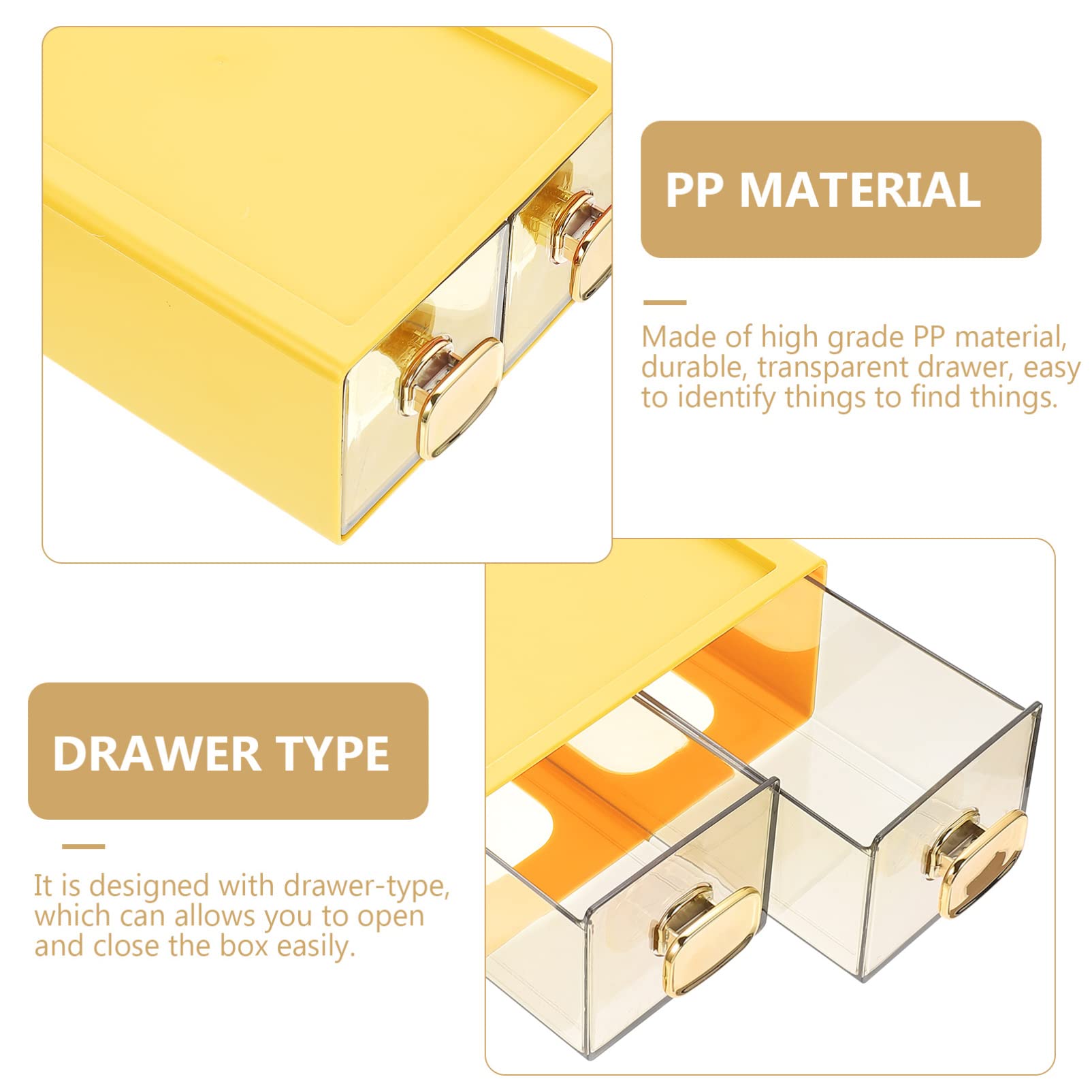 2-Tier Drawer Storage Box - Versatile Organizer for Jewelry, Stationery & Makeup | Compact Tabletop & Household Storage Solution | Perfect for Vanity, Office & Bathroom Organization