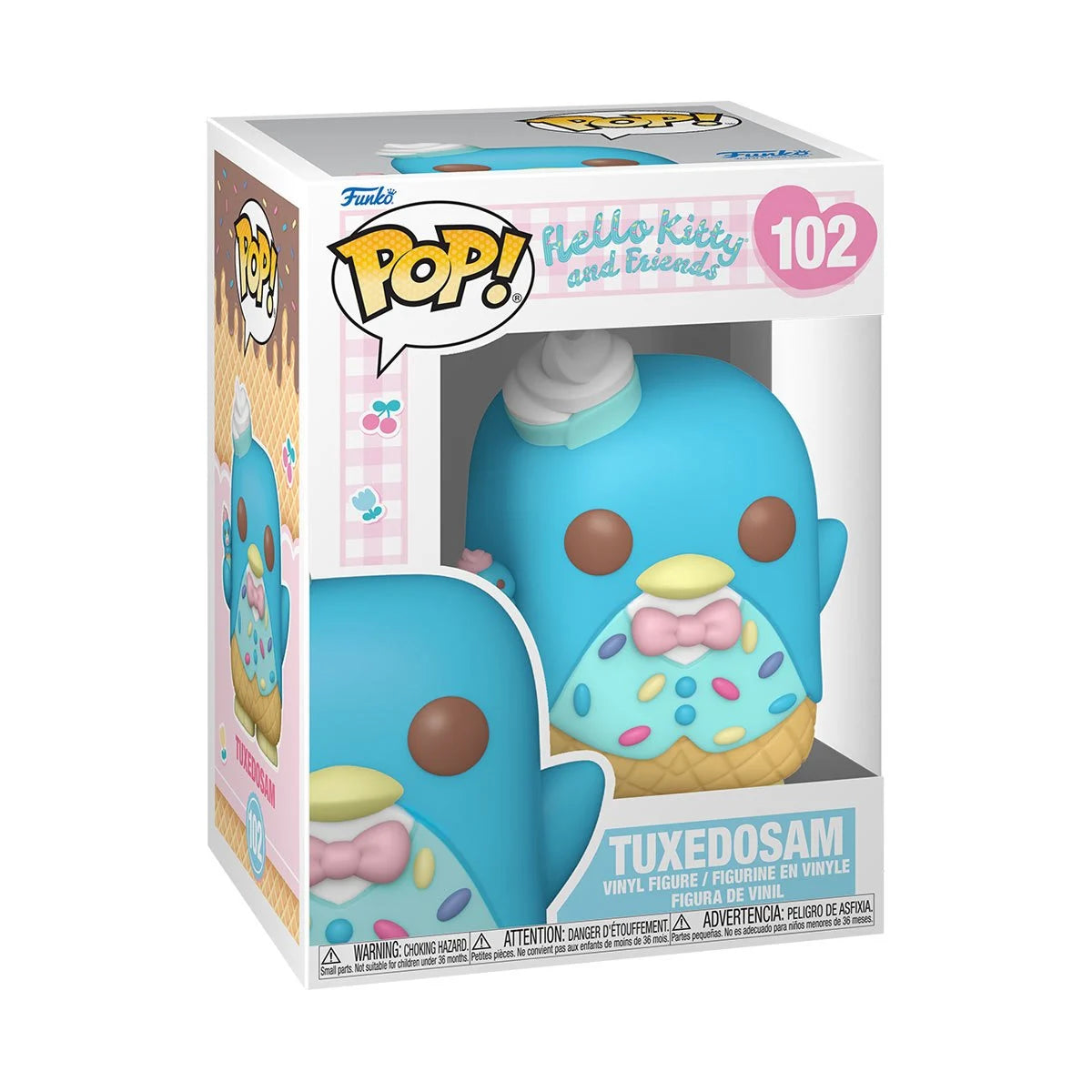 Hello Kitty & Friends Tuxedo Sam Ice Cream Funko Pop! Vinyl Figure #102 - Cute Collectible Toy for Anime Fans, Kawaii Room Decor, and Sanrio Gift Idea