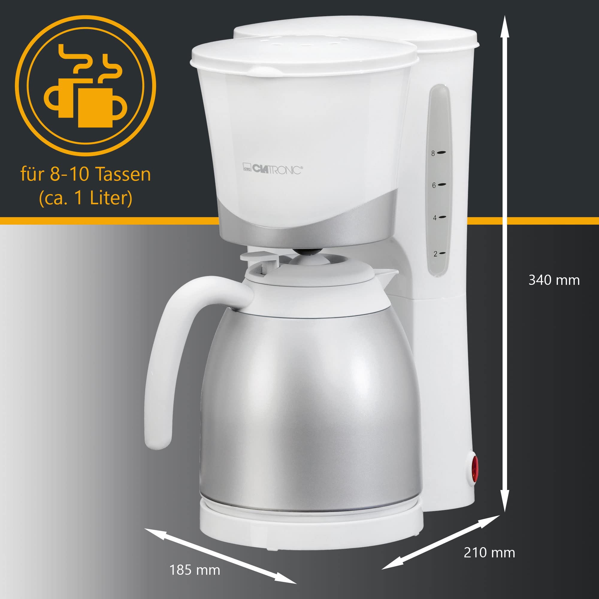 Premium Coffee Machine with Glass Flask KA 3327 - Perfect for Home, Office & Small Business Use