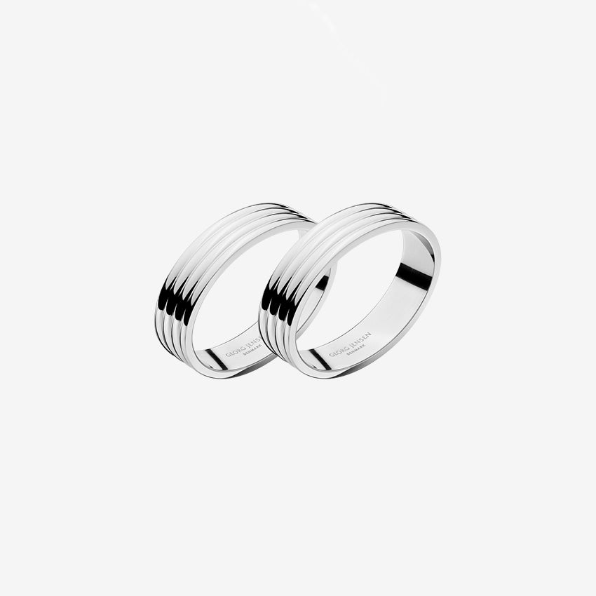 Georg Jensen Bernadotte Napkin Rings Set of 2 - Premium Silver Tableware for Elegant Dining & Special Occasions