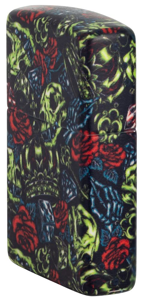 Zippo Brass Lighter - Glow in The Dark Matte Finish, Classic Windproof Design (Model 49696) - Perfect for Camping, Outdoor Adventures & Everyday Carry