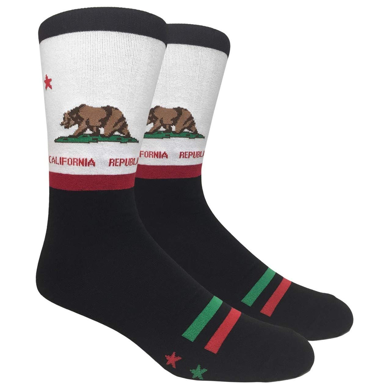 Fun & Stylish California Republic Socks for Men - Novelty State Pride Gifts for Travelers & Californians