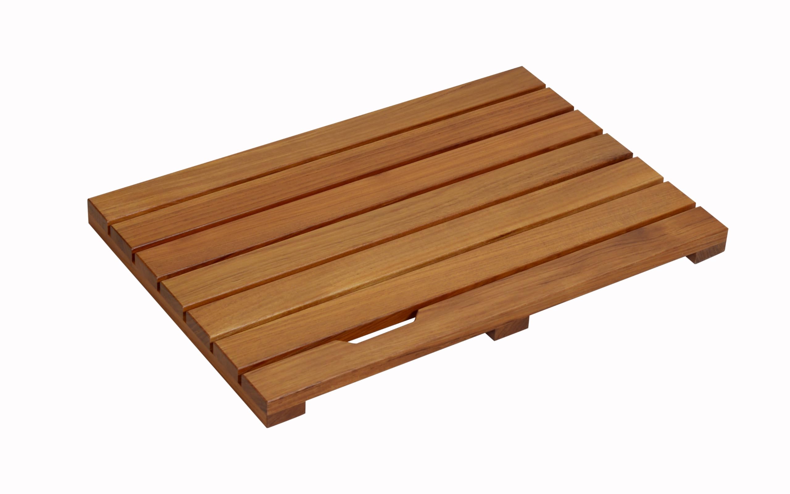 Teak Wood Bath Mat - Non-Slip Shower Mat for Bathroom - 23.6x15.7 Inch - Spa & Home Decor