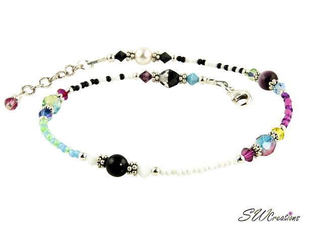 Elegant Beaded Anklet for Women - Bohemian Style Handmade Jewelry with Glass Beads - Perfect for Summer, Beach, and Festival Outfits
