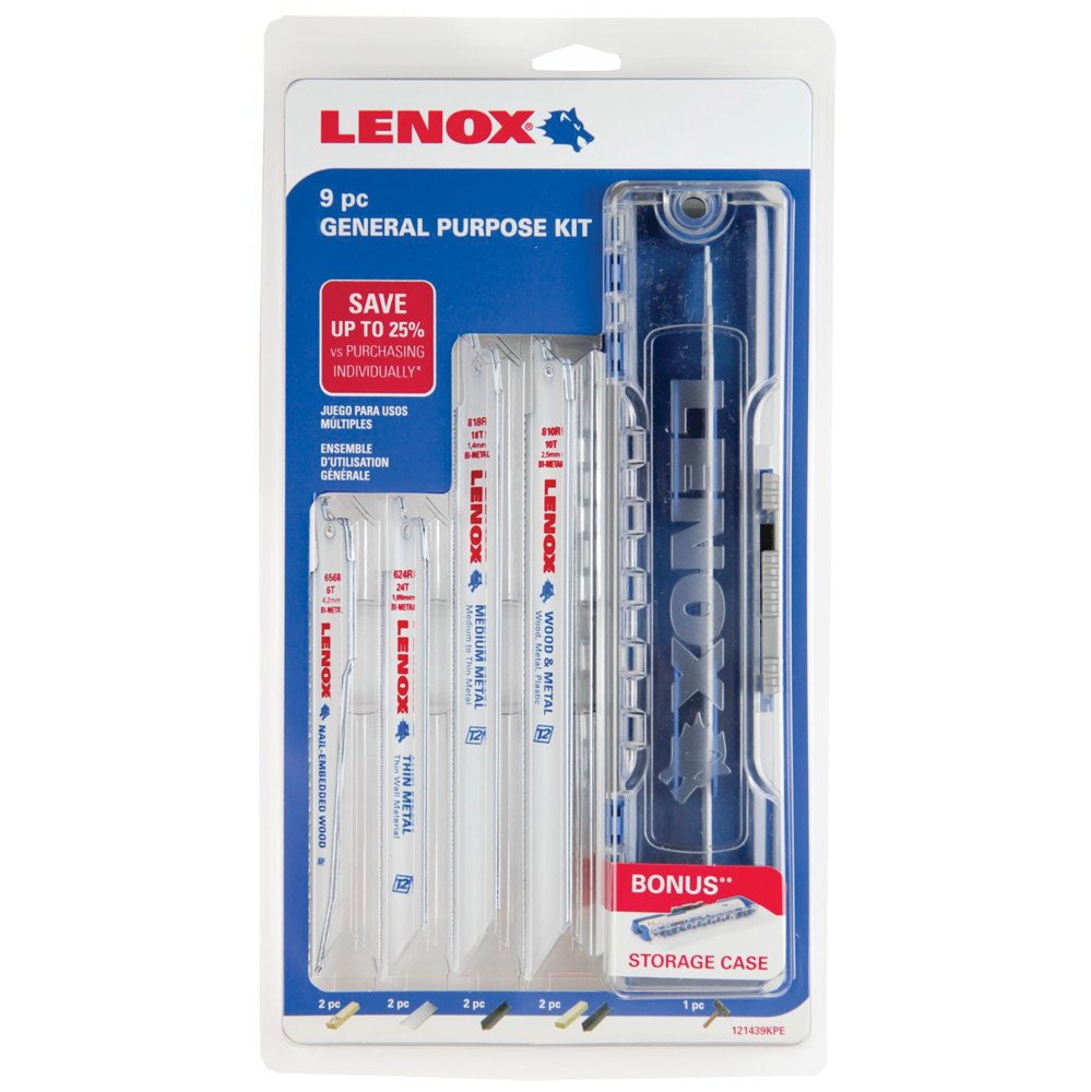 9-Piece Plumbing & Electrical Reciprocating Saw Kit - Essential Tool for Home Repairs, Renovations, and DIY Projects