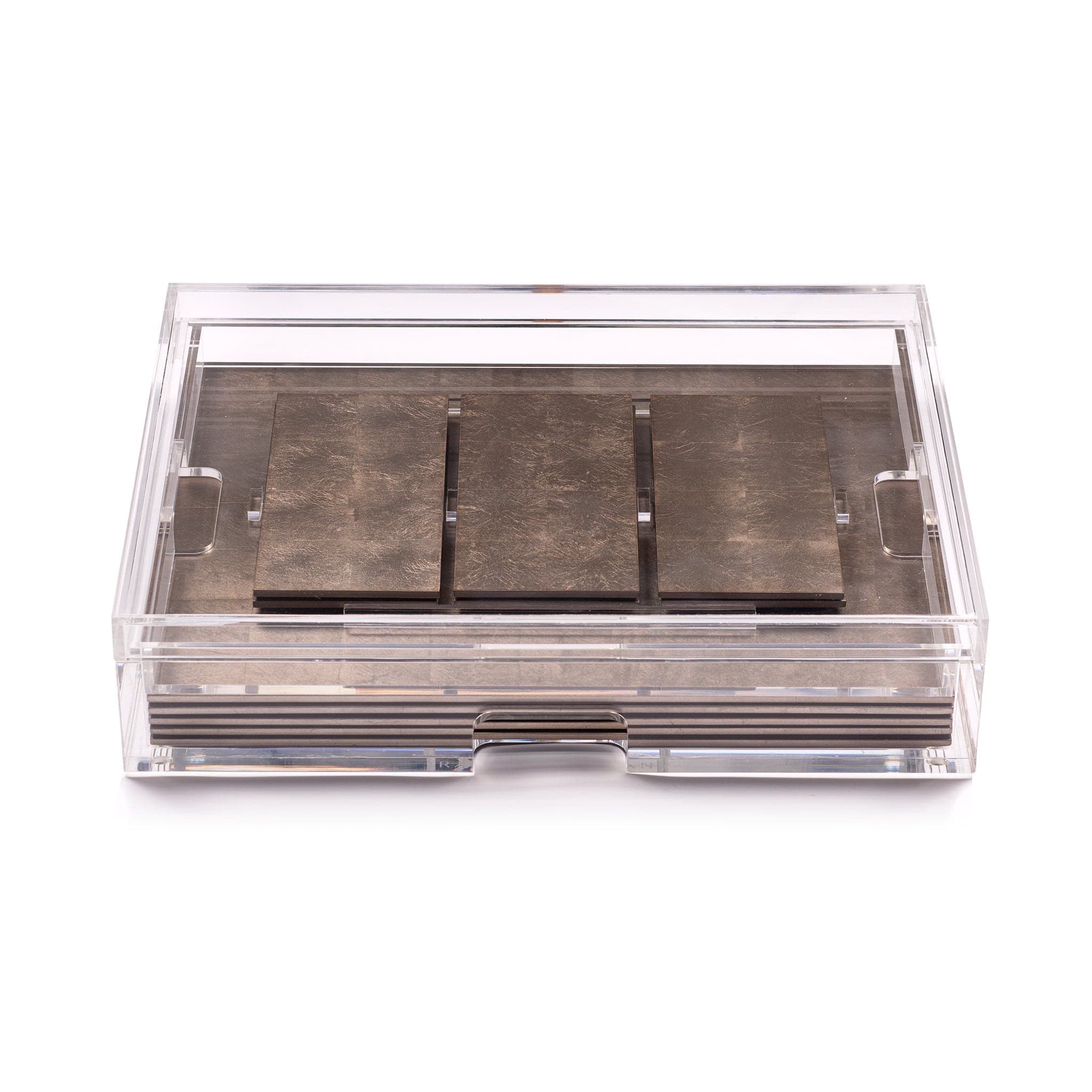 Grand Matbox Clear Matte Taupe - Premium Matte Makeup Organizer for Vanity, Bathroom & Travel - Perfect for Cosmetics, Jewelry & Skincare Storage