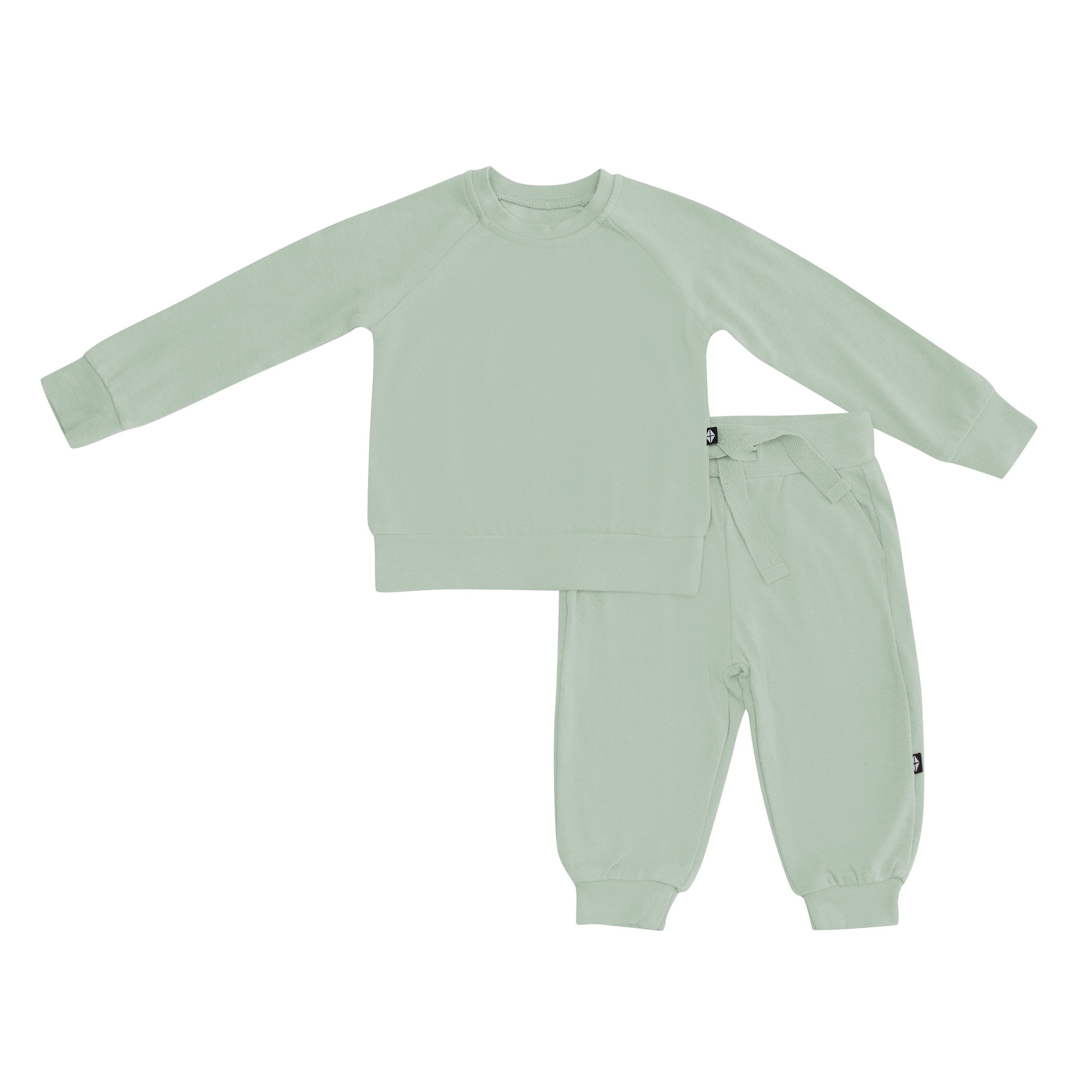 Premium Bamboo Jersey Jogger Set in Thyme Green - Eco-Friendly Loungewear for Women | Soft & Comfortable Yoga Pants & Top Outfit for Home, Travel & Relaxation