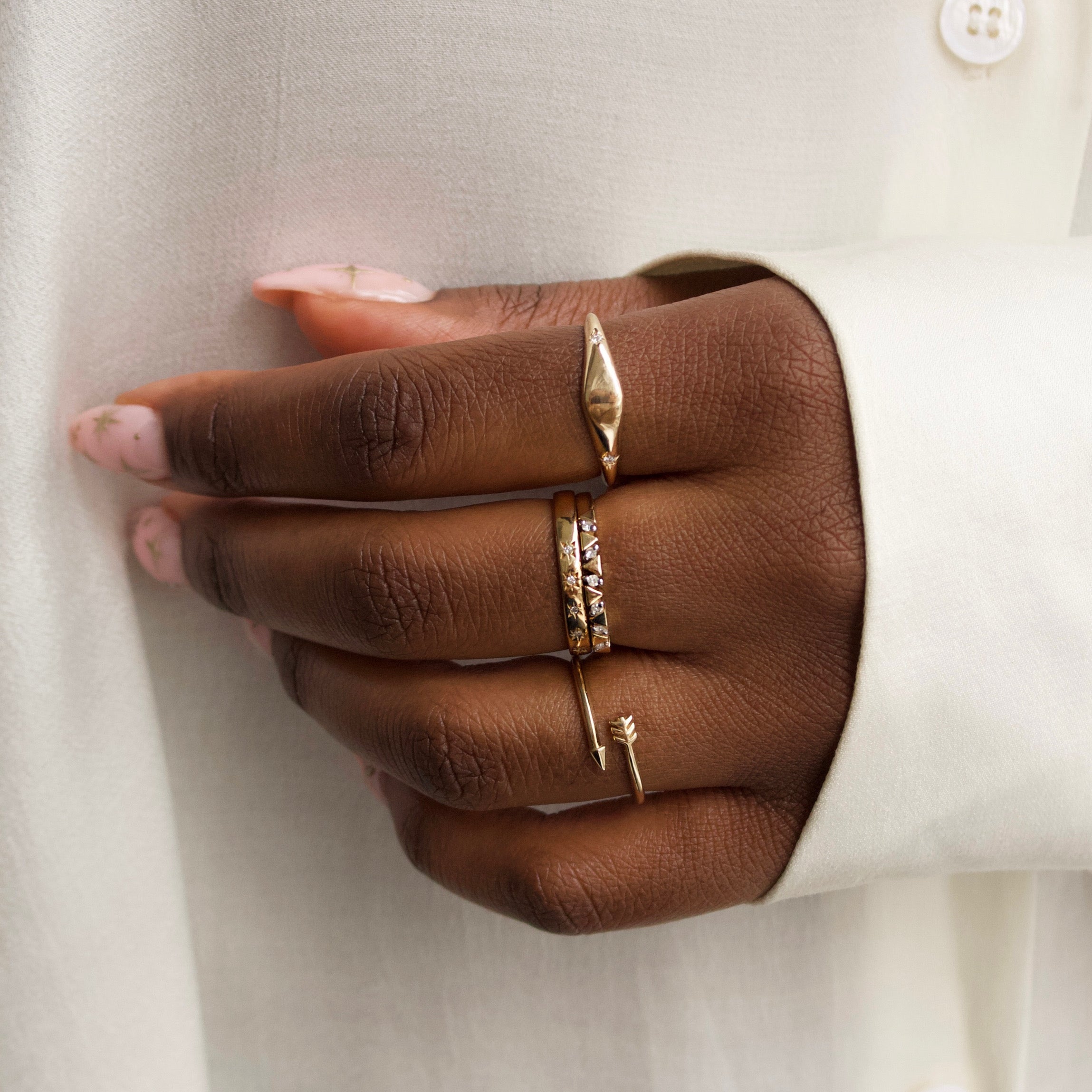 Diamond Unity Ring for Women - Elegant 14K Gold Plated Wedding Band, Promise Ring, or Anniversary Gift - Perfect for Engagements, Weddings & Special Occasions