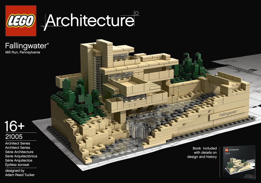 LEGO Architecture Fallingwater 21005 Building Blocks Set - Frank Lloyd Wright Inspired Model Kit for Adults & Teens - Perfect for Home Office Decor & Architecture Enthusiasts