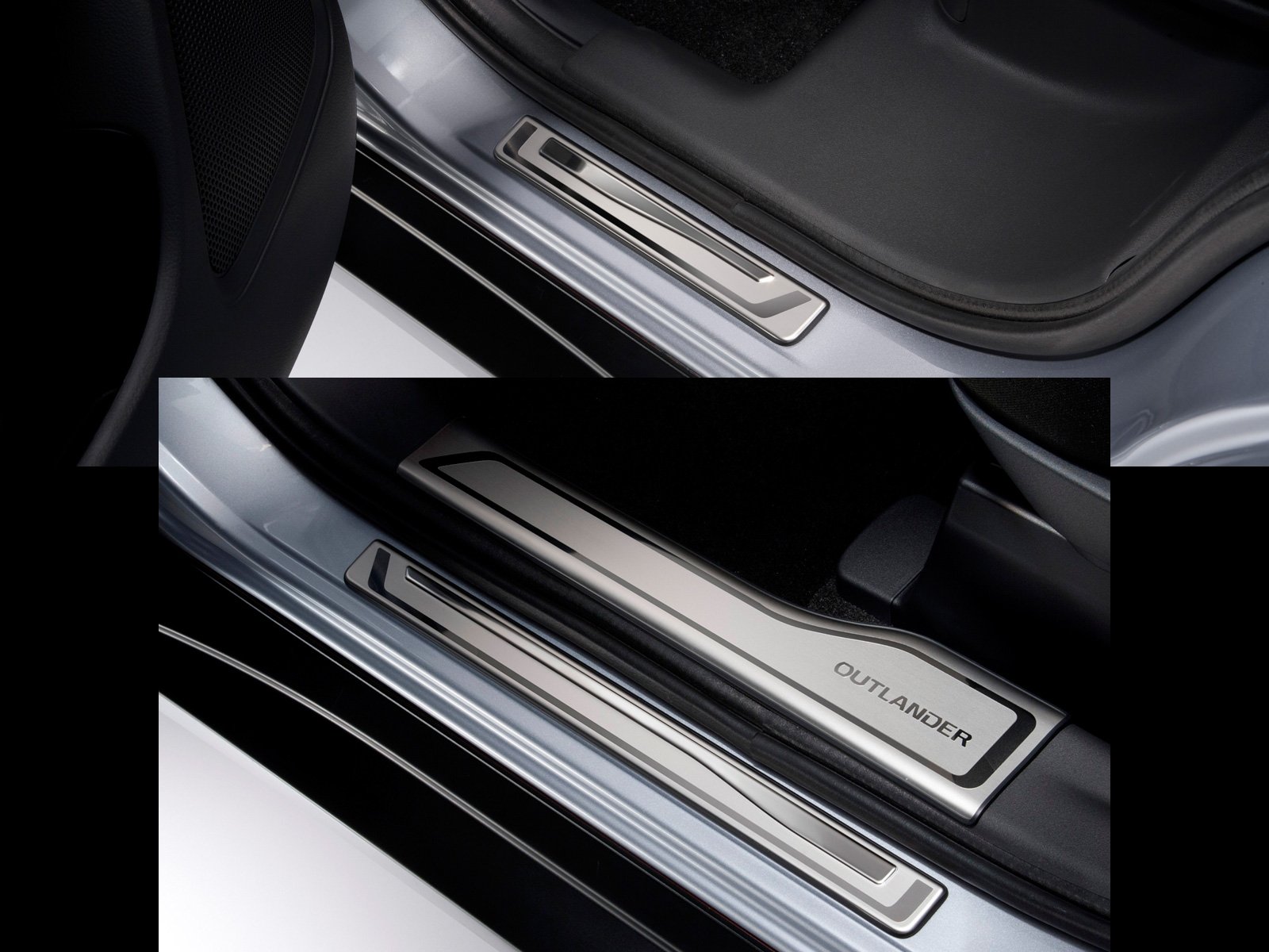 Mitsubishi 2016 Outlander Genuine Door Sill Scuff Plates Set MZ527538EX - Protect Your Vehicle Interior from Scratches & Wear for Daily Driving & Off-Road Adventures
