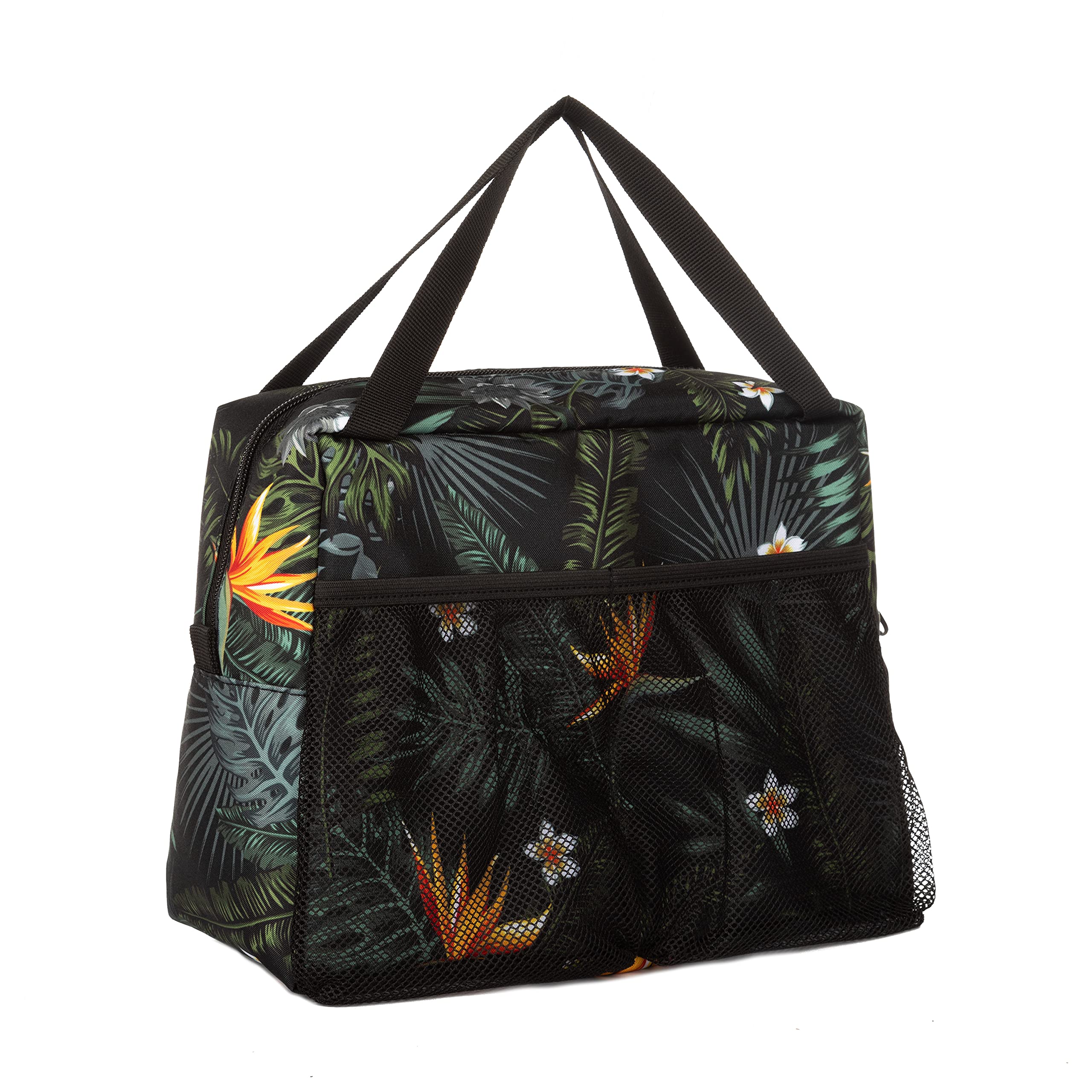 Dickies Insulated Lunch Bag - Thermal Reusable Lunch Box for Work & Office - Leakproof Food Container for Men & Women (Tropical Flowers Design) - Perfect for Picnics, Commuting & Meal Prep
