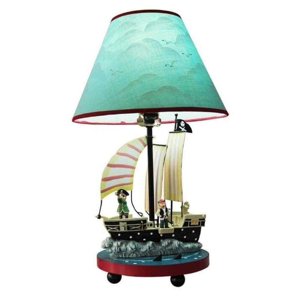 Pirate Ship Table Lamp - Adjustable Dimmable LED Night Light for Kids Bedroom, Nursery & Bedside (28-45cm) | Creative Cartoon Decor for Boys & Girls Room Lighting