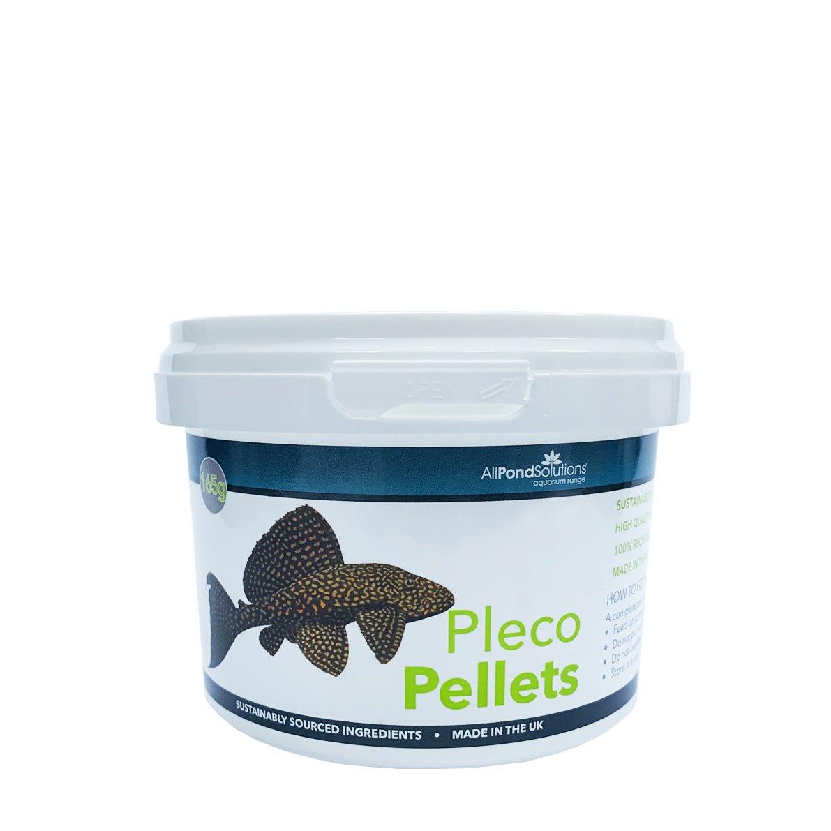 Premium Pleco Pellets Fish Food - 165g & 295g Options - 8mm Sinking Pellets for Bottom Feeders - AllPondSolutions - Ideal for Plecostomus, Catfish & Algae Eaters in Freshwater Aquariums