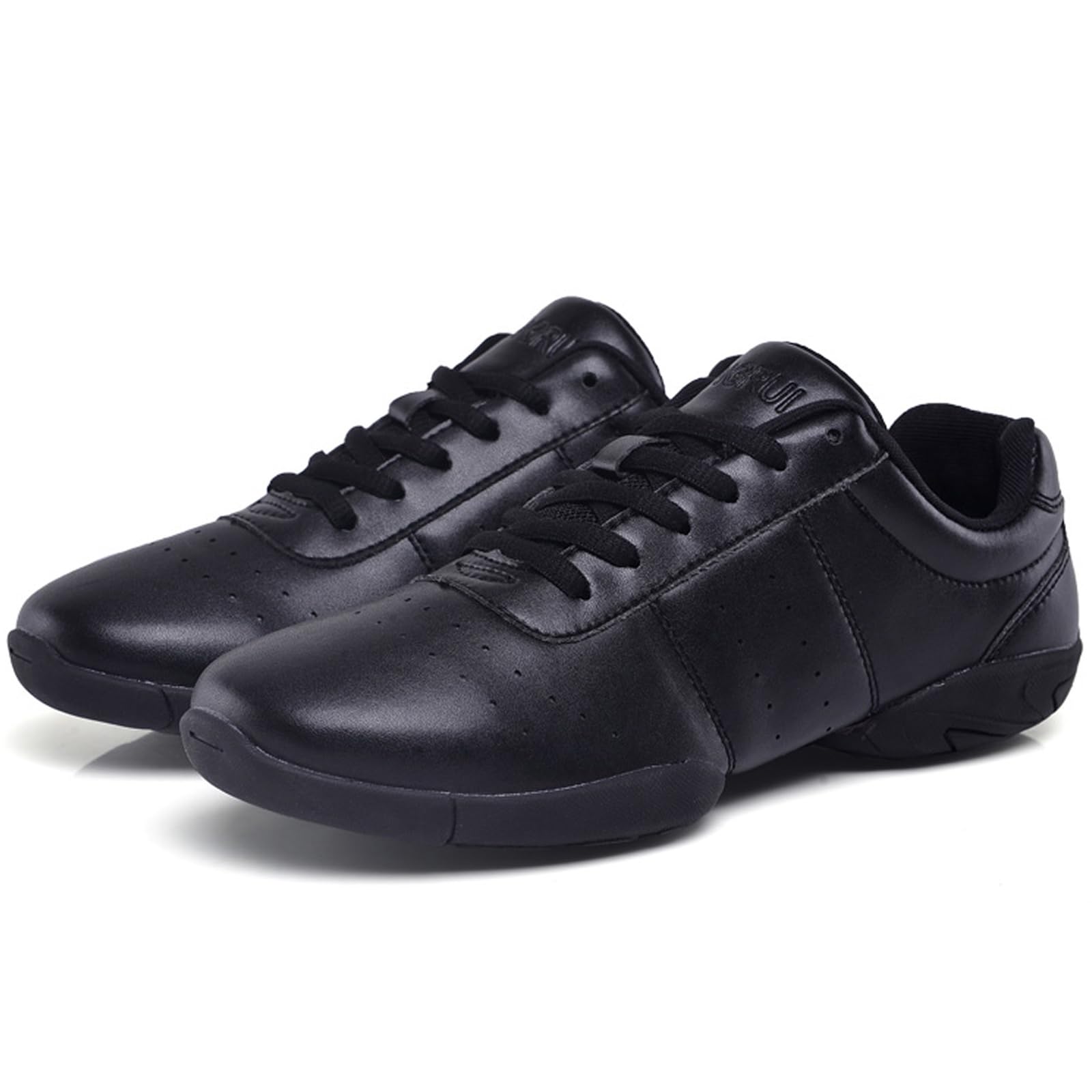 WUIWUIYU Boys Girls Women's Lace-Up Aerobics Gymnastics Shoes - Cheerleading Dance Sneakers for School & Sports Training - Lightweight & Comfortable for Running, Jumping & Gym Activities