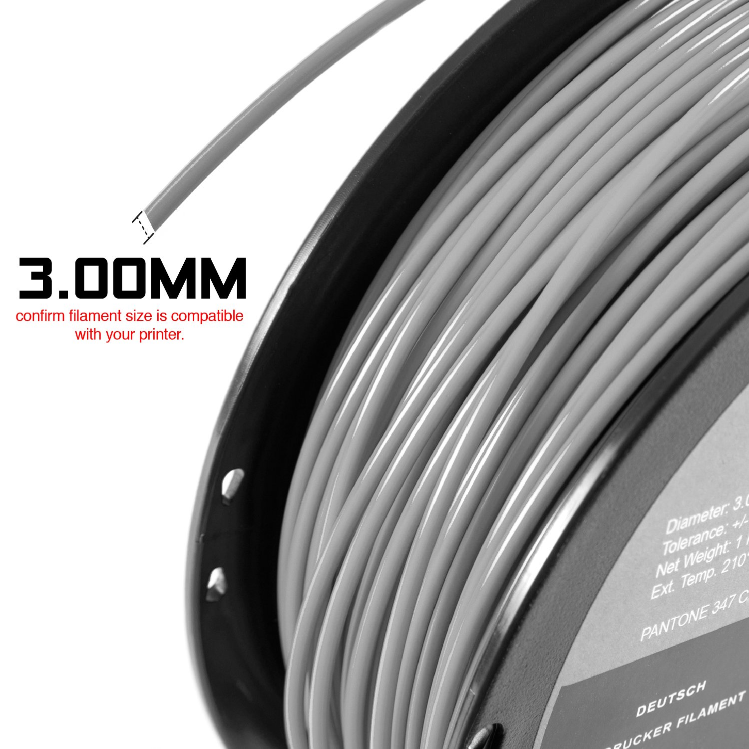 HATCHBOX ABS 3D Printer Filament 1kg Spool - 3.00mm Diameter, +/- 0.05mm Accuracy, Purple (ABS-1KG3.00-PUR) - Perfect for 3D Printing Models, Prototypes & DIY Projects