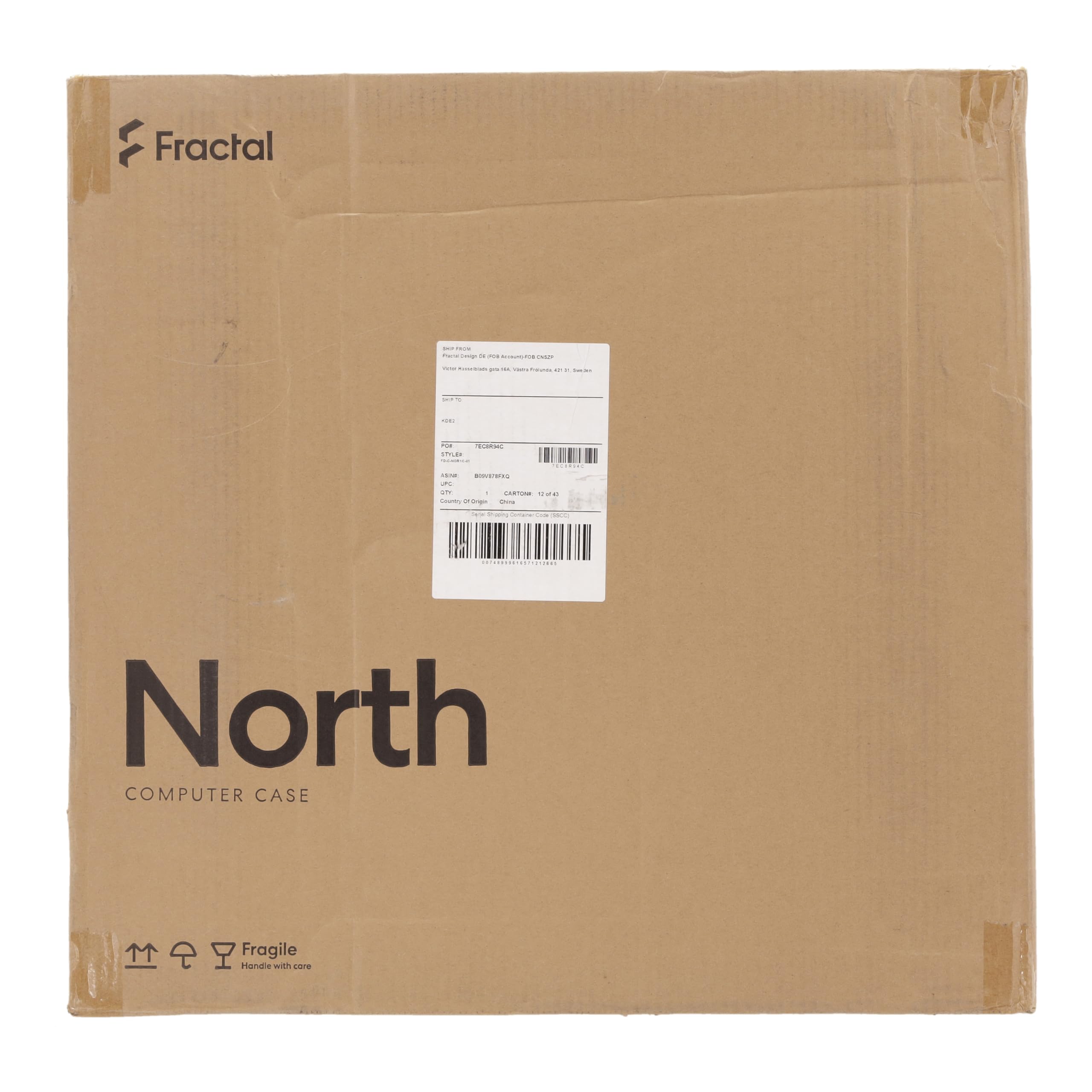 Fractal Design North ATX Mid Tower PC Case - Genuine Walnut Wood Front Panel, Mesh Side Panels, 2x140mm PWM Fans, USB-C - Premium Airflow Gaming Case (Charcoal Black) - Perfect for High-Performance Gaming PCs and Workstation Builds