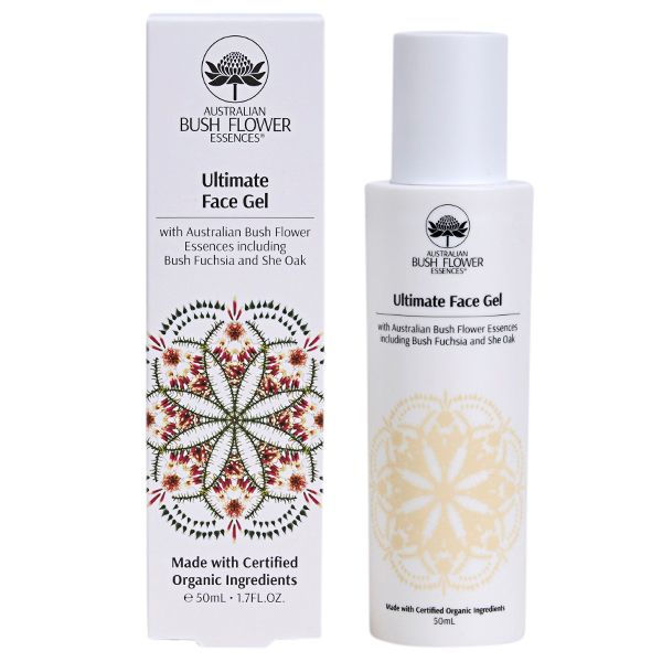 Australian Bush Flower Ultimate Face Gel - Hydrating & Anti-Aging Skincare for Dry & Sensitive Skin | Perfect for Daily Moisturizing & Nighttime Repair