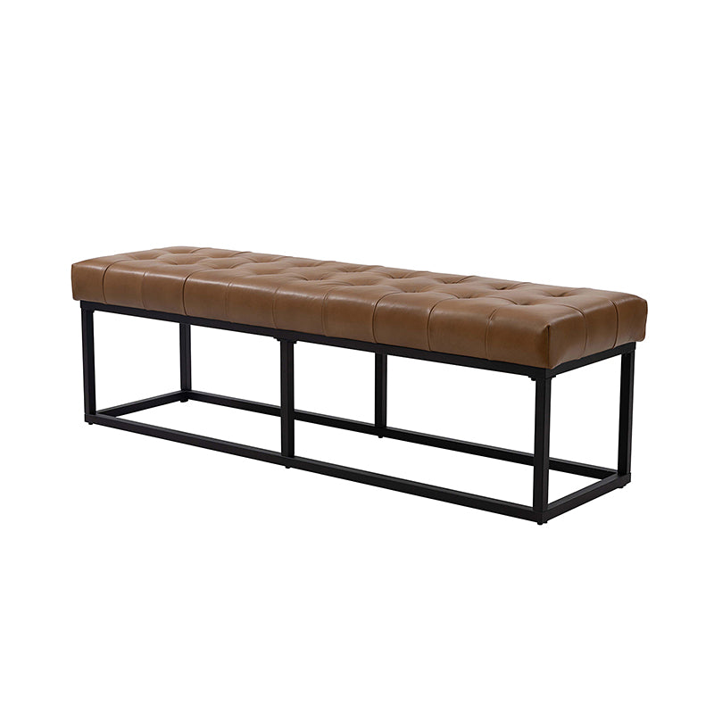 Rosana Genuine Leather Multi-Functional Storage Bench with Cushion Top - Perfect for Entryway, Bedroom, or Living Room Seating and Storage