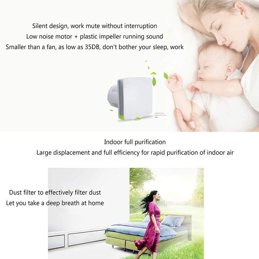 **Industrial Wall Exhaust Fan - High Power Low Noise Ventilation Extractor for Kitchen, Bathroom, Living Room & Bedroom - Includes Rear Bezel - Perfect for Home & Commercial Air Circulation**