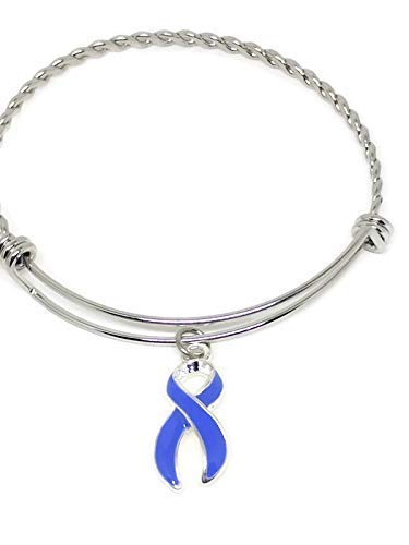 Periwinkle Awareness Ribbon Bracelet for Cancer Support - Adjustable Silicone Wristband for Men & Women - Show Solidarity at Fundraisers, Walks & Awareness Events
