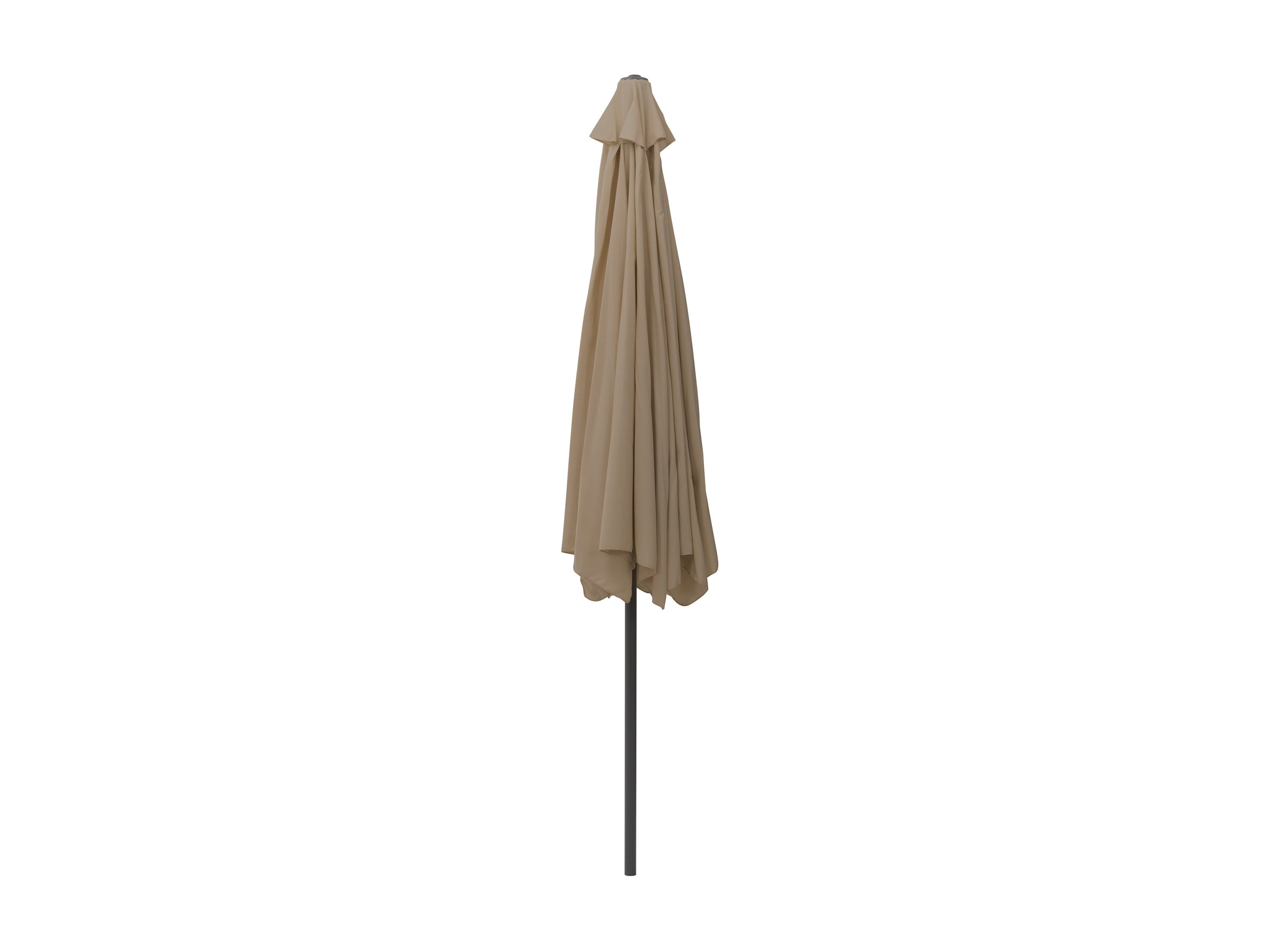 10ft Round Brown Patio Umbrella - Outdoor Sun Shade for Garden, Poolside, Deck & Backyard - Waterproof & Windproof Cantilever Umbrella with Crank Handle