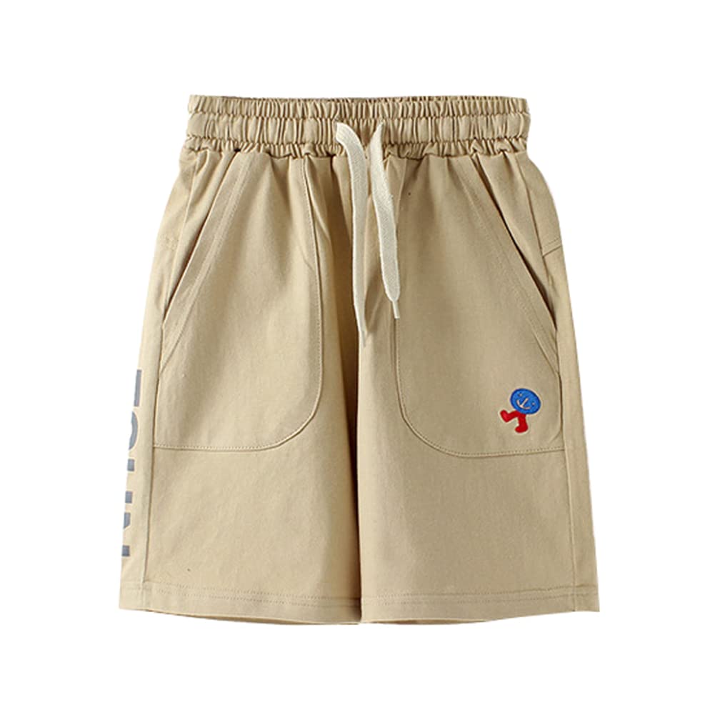 **LSPAR Boys Athletic Shorts with Pockets & Drawstring - Breathable Cotton Basketball Shorts for Kids - Perfect for Sports, Gym, and Casual Wear**
