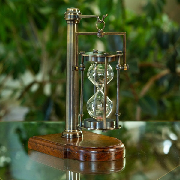 Bronze Adjustable Hourglass Stand with Sand Timer - Perfect for Home Decor, Office Desk, and Meditation Timer