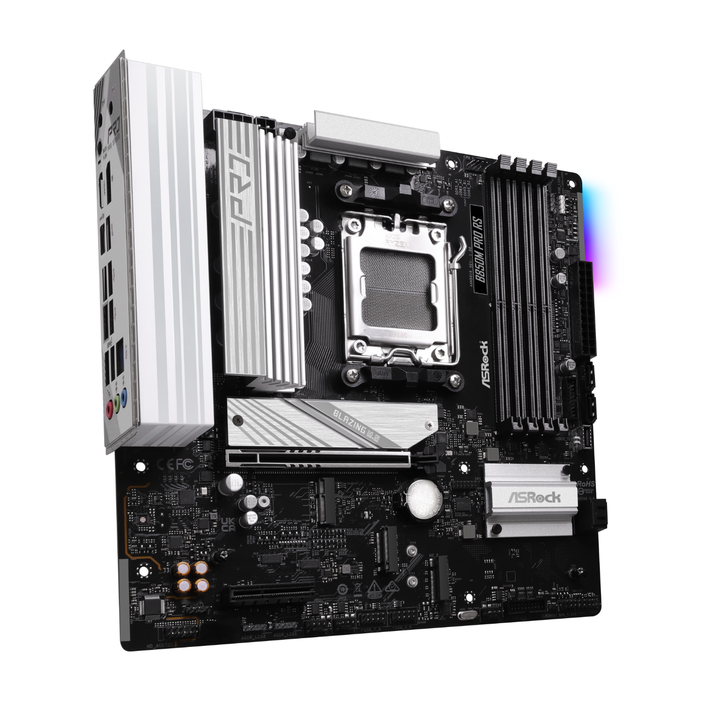 ASRock B850M Pro RS AMD Ryzen AM5 DDR5 mATX Motherboard - High Performance Gaming & Workstation PC Build for Streaming, Editing & Multitasking