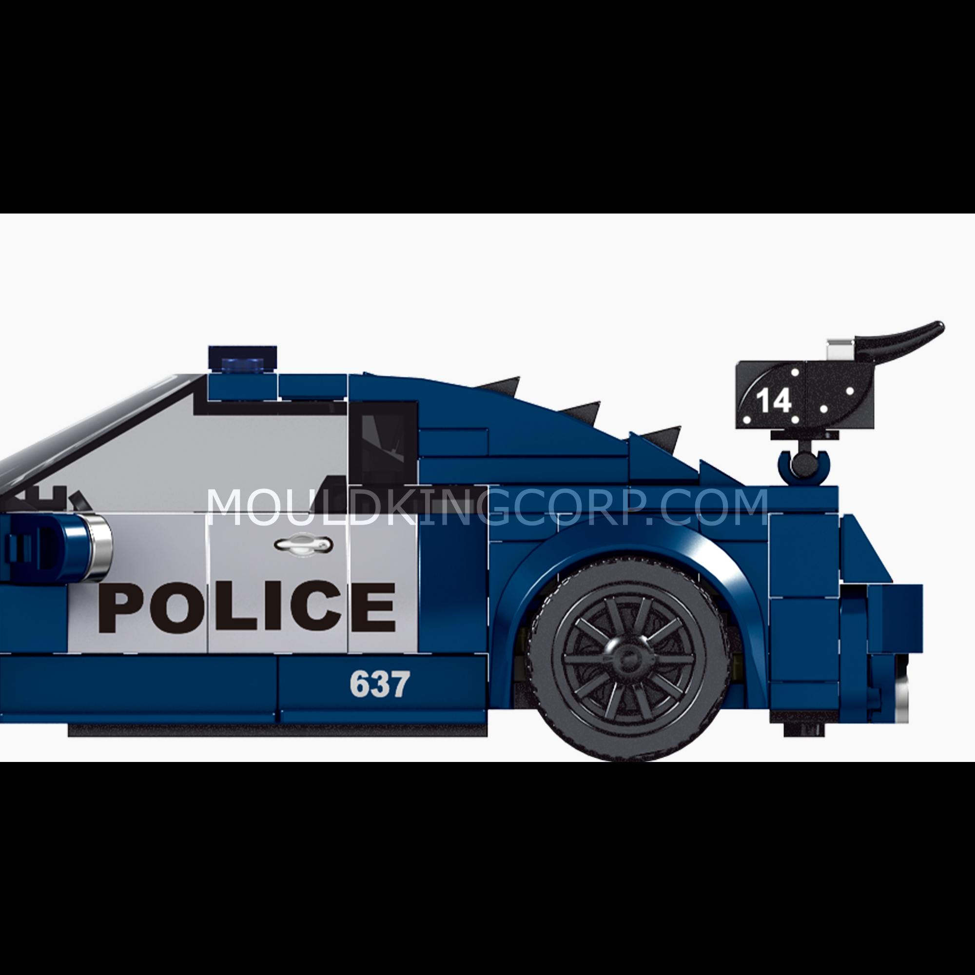 Mould King 27002 The Barricade Police Mini Sports Car Building Set - 356 PCS STEM Toy for Kids & Adults | Perfect for Creative Play, Gift Giving & Collector Display