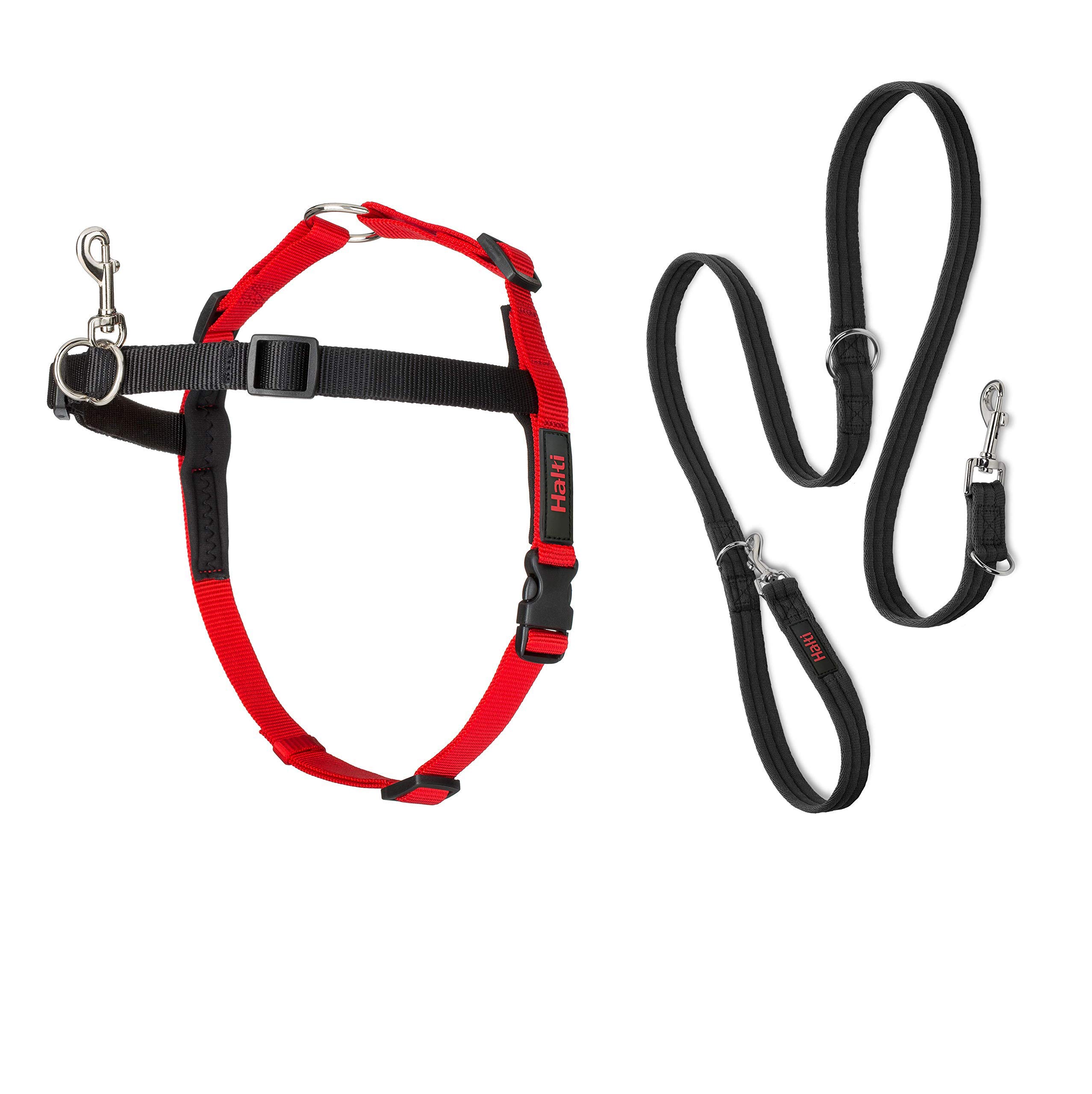 HALTI Front Control Dog Harness Medium & Training Leash Large - Adjustable No-Pull Solution for Medium Dogs | Lightweight Easy Walk System for Obedience Training | Perfect for Daily Walks, Jogging & Outdoor Adventures