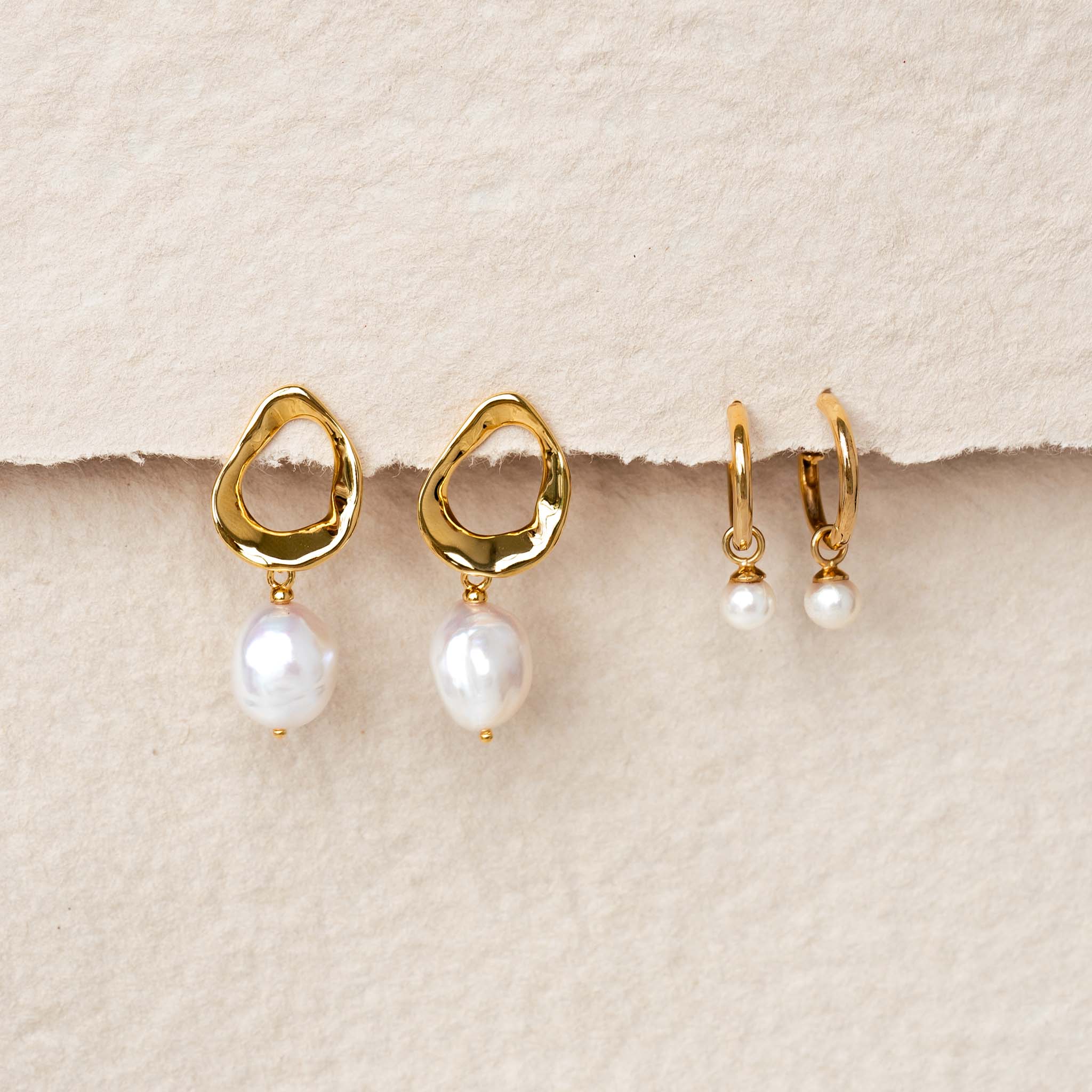 Mathilde Pearl Drop Earrings for Women - Elegant Dangle Earrings with Genuine Pearls - Perfect for Weddings, Parties & Special Occasions