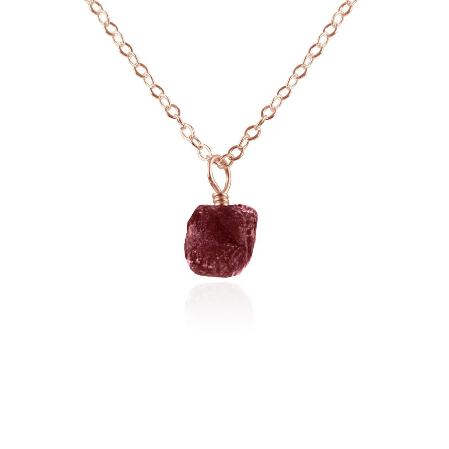 Natural Raw Earth Red Ruby Pendant Necklace for Women - Elegant Handmade Jewelry Gift for Birthday, Anniversary & Special Occasions