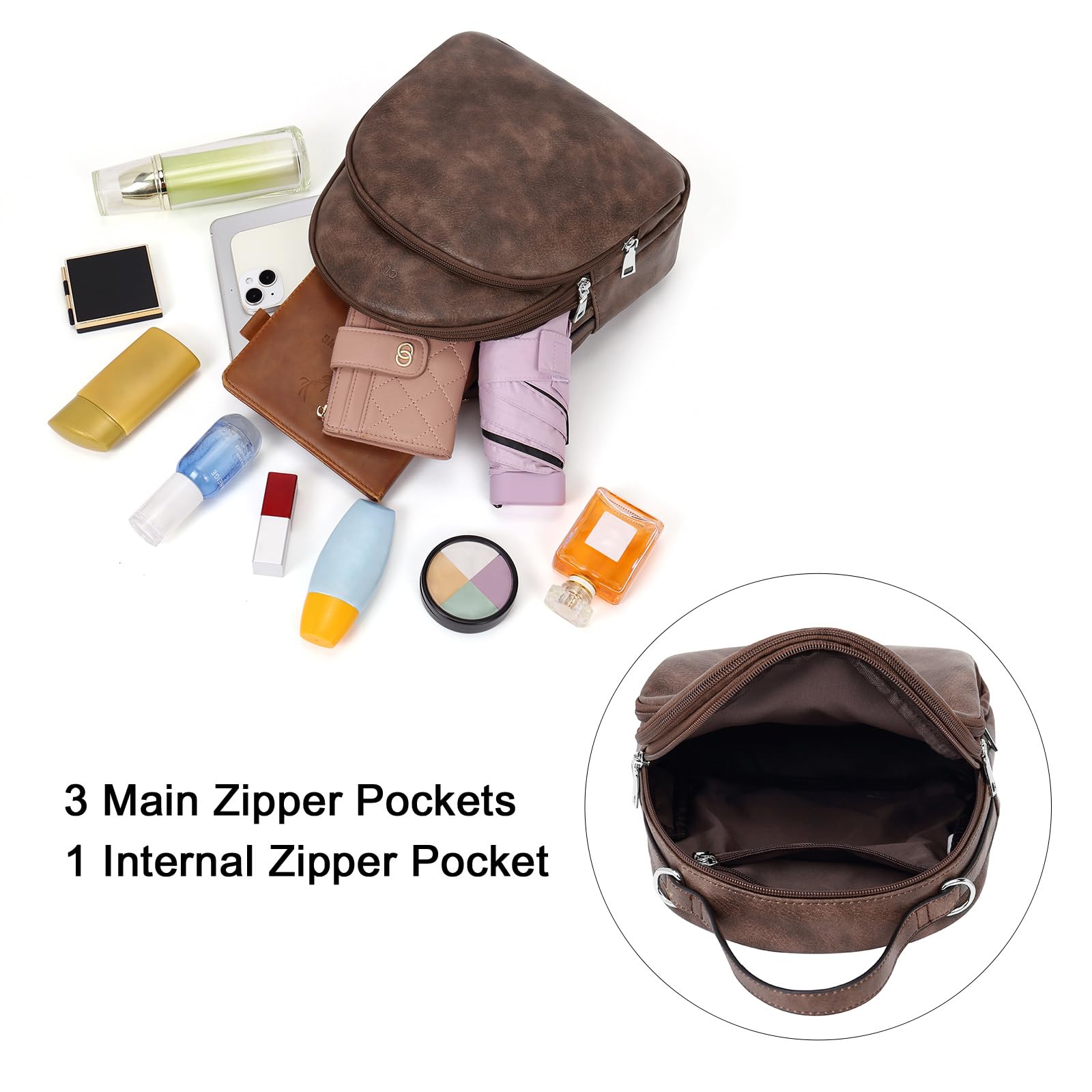 CLUCI Women's Leather Backpack Purse - Convertible Travel Backpack & Shoulder Bag for Women | Stylish Designer Daypack for Work, Commute & Weekend Getaways