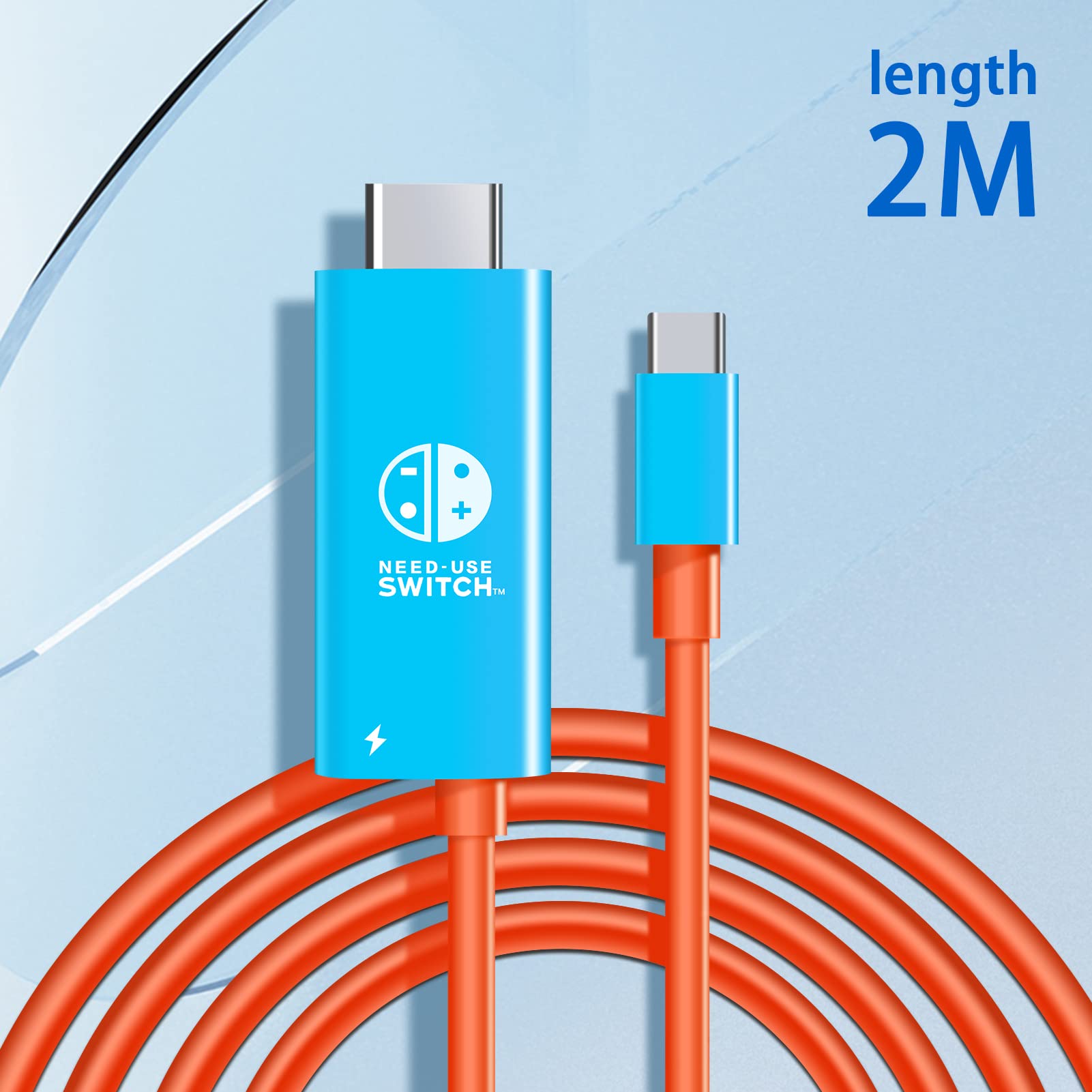 USB Type C to HDMI Converter Cable for TV Dock Mode - Compatible with Nintendo Switch, Steam Deck, Smartphones & PC - Perfect for Gaming, Presentations & Home Entertainment
