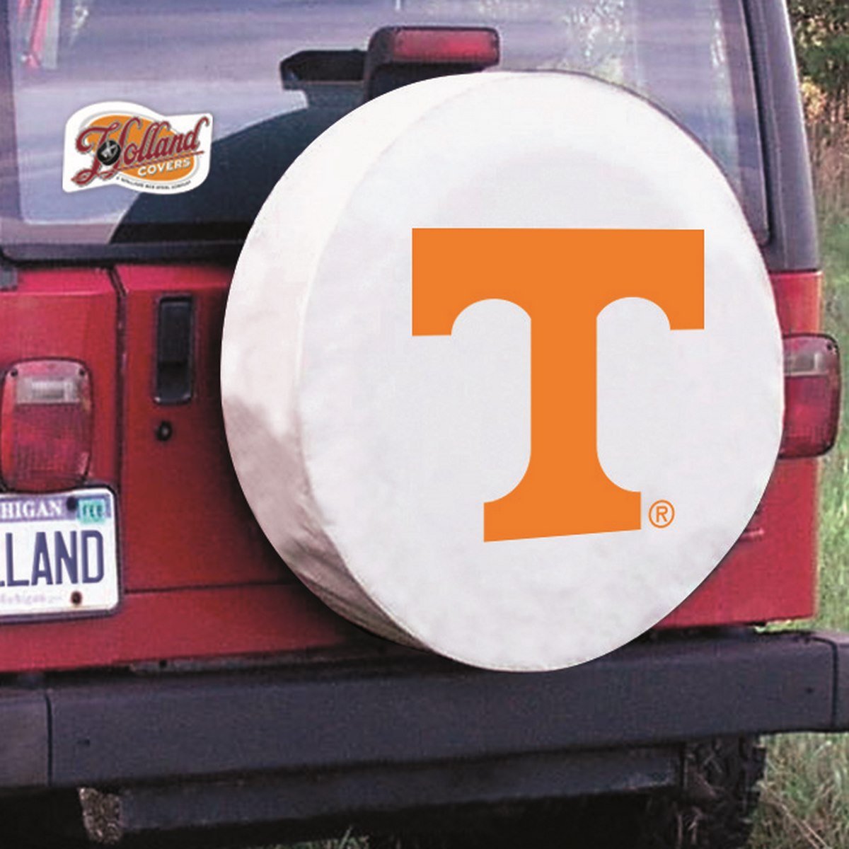 Holland Bar Stool TCLGTennesWT-31 1/4 x 11 Tennessee White Tire Cover - Durable RV & Trailer Wheel Protector for Outdoor Camping & Travel