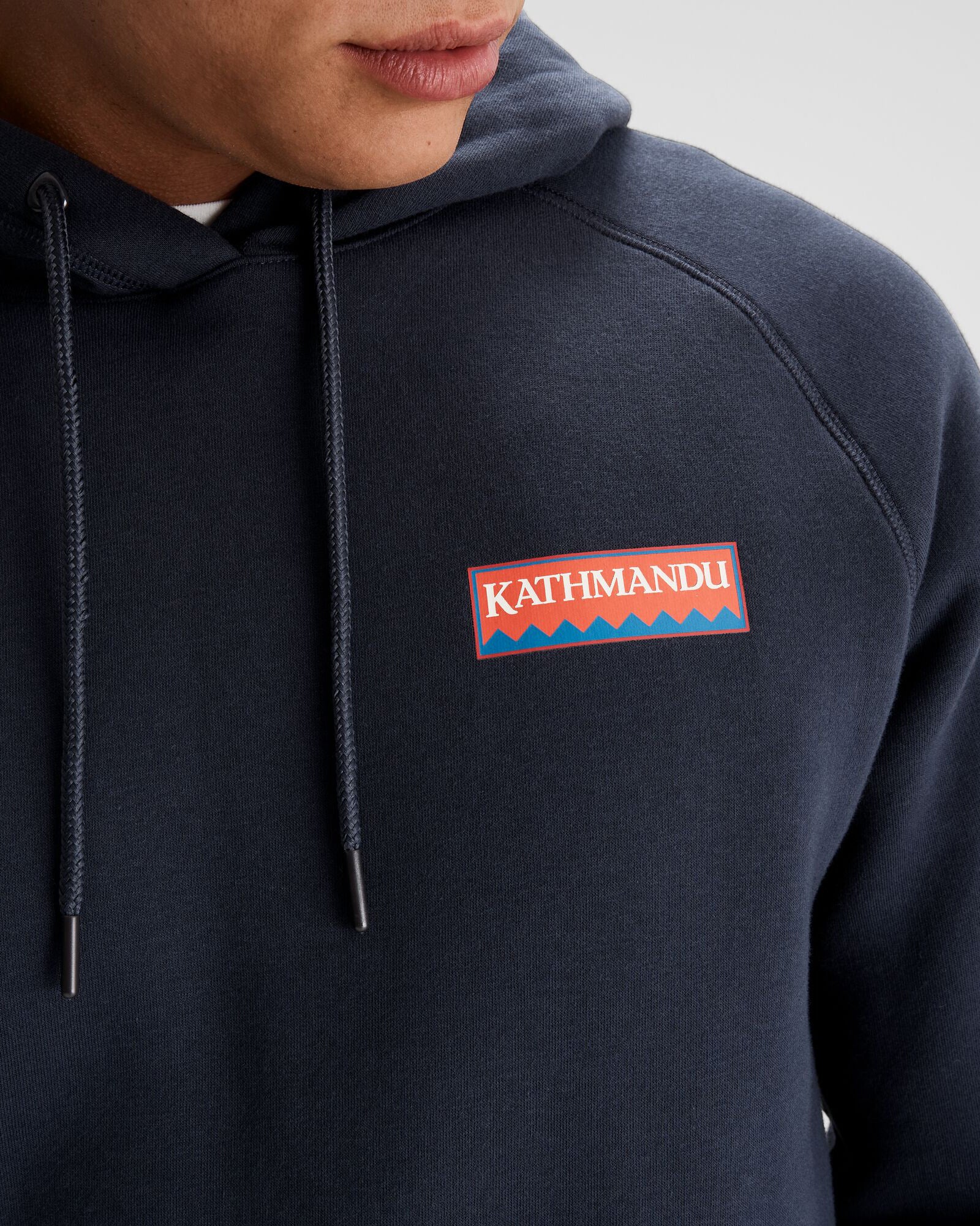 Men's Kathmandu Heritage Logo Slouchy Hoodie - Pure Navy | Cozy Pullover Sweatshirt for Casual Wear, Outdoor Adventures & Travel