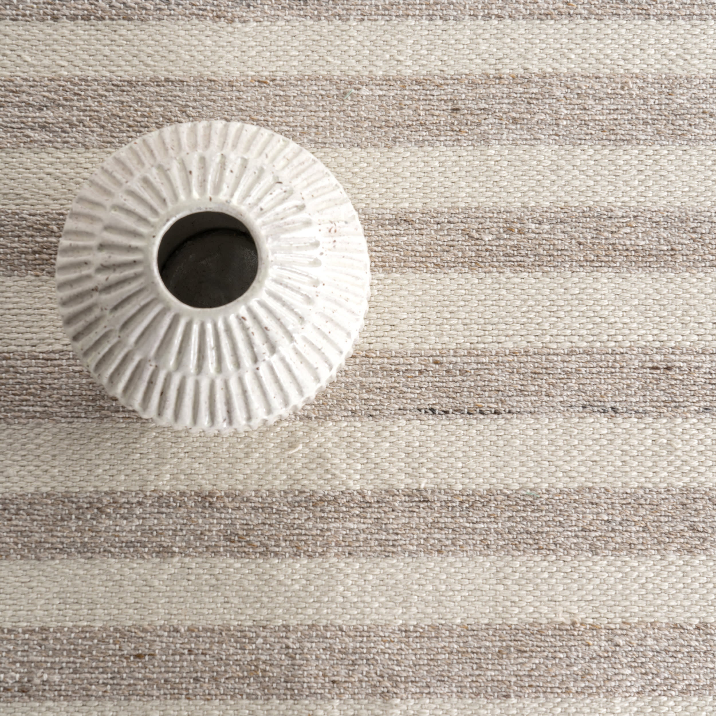 Auriel Striped Indoor Outdoor Area Rug - Soft Beige Bohemian Design for Living Room, Bedroom, Patio & Deck Decor