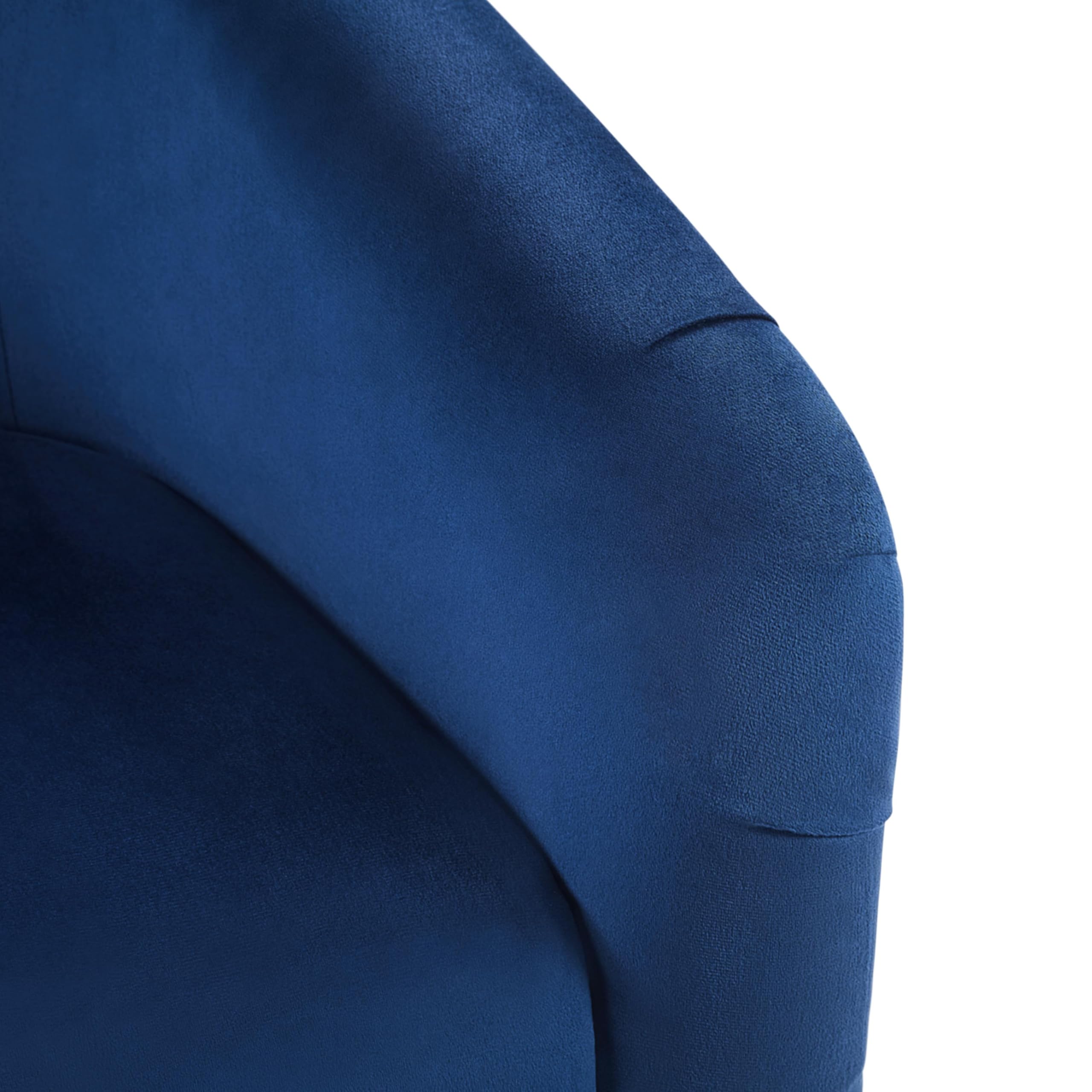 Yaheetech Velvet Club Chair - Modern Tufted Accent Armchair with Solid Wood Legs, Upholstered Barrel Chair for Living Room, Bedroom, Study or Office Waiting Area - Navy Blue Velvet Lounge Chair for Reading Nook, Conversation Seating or Cozy Home Decor