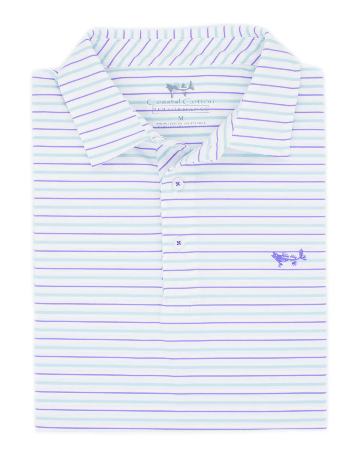 Premium Coastal Cotton Performance Polo Shirt for Men - Breathable, Moisture-Wicking & Comfortable - Perfect for Golf, Business Casual & Outdoor Activities