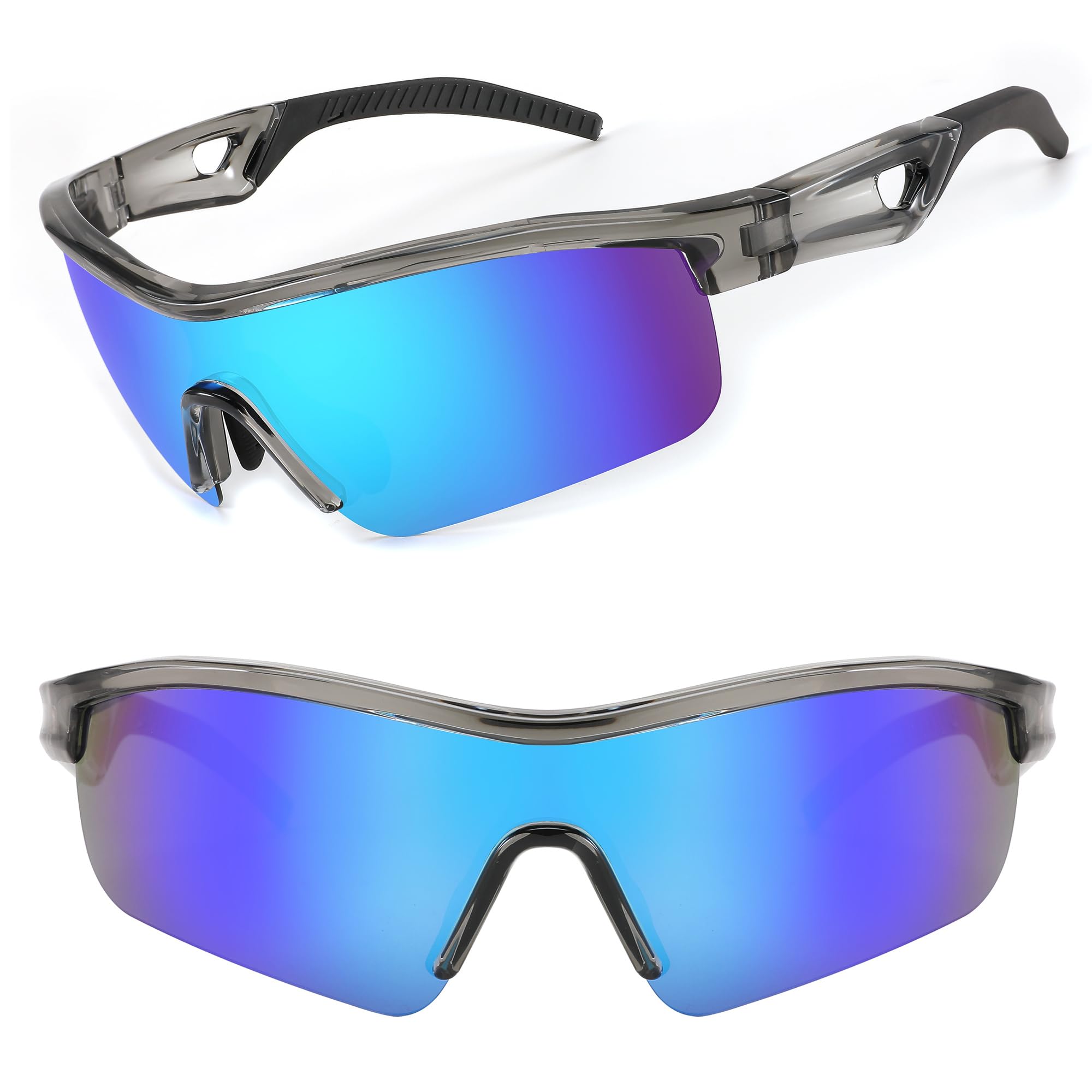FEISEDY Polarized Sports Sunglasses for Men - UV400 Protection Cycling, Running, Baseball, Fishing & Hiking Shades B2372 - Perfect for Outdoor Activities & Adventure Sports