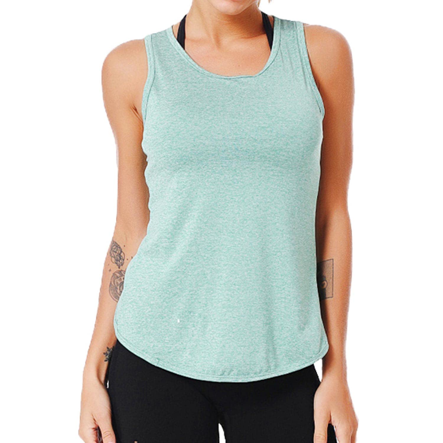 Women's Workout Tops - Breathable Racerback Yoga Tank Tops for Gym, Running & Fitness | Athletic Activewear for Yoga, Pilates & Cardio