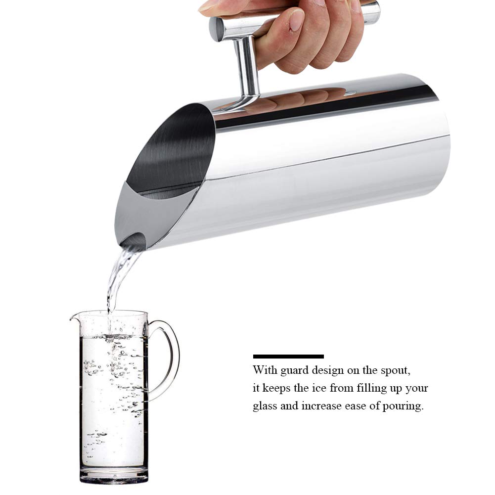 Premium Stainless Steel Water Pitcher with Handle - 68oz Iced Tea Pitcher for Hot & Cold Beverages - Perfect for Homemade Tea, Coffee, Wine, Milk & Juice - Ideal for Home, Kitchen, Hotel & Restaurant Use
