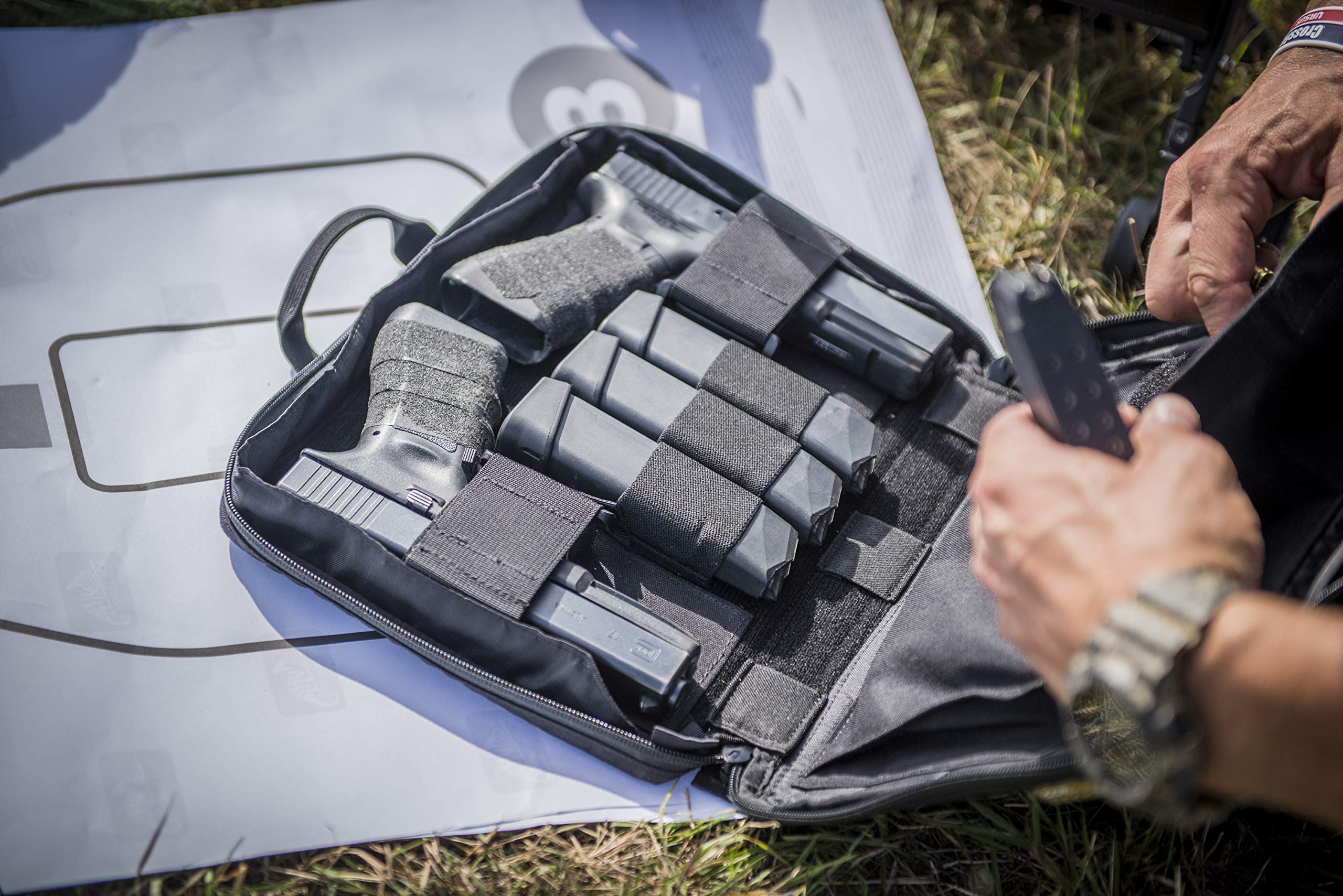 Helikon-Tex Range Line Double Pistol Wallet - Tactical Concealed Carry Pouch for Handguns & Accessories | Perfect for Range Days, Outdoor Adventures & Everyday Carry (EDC)