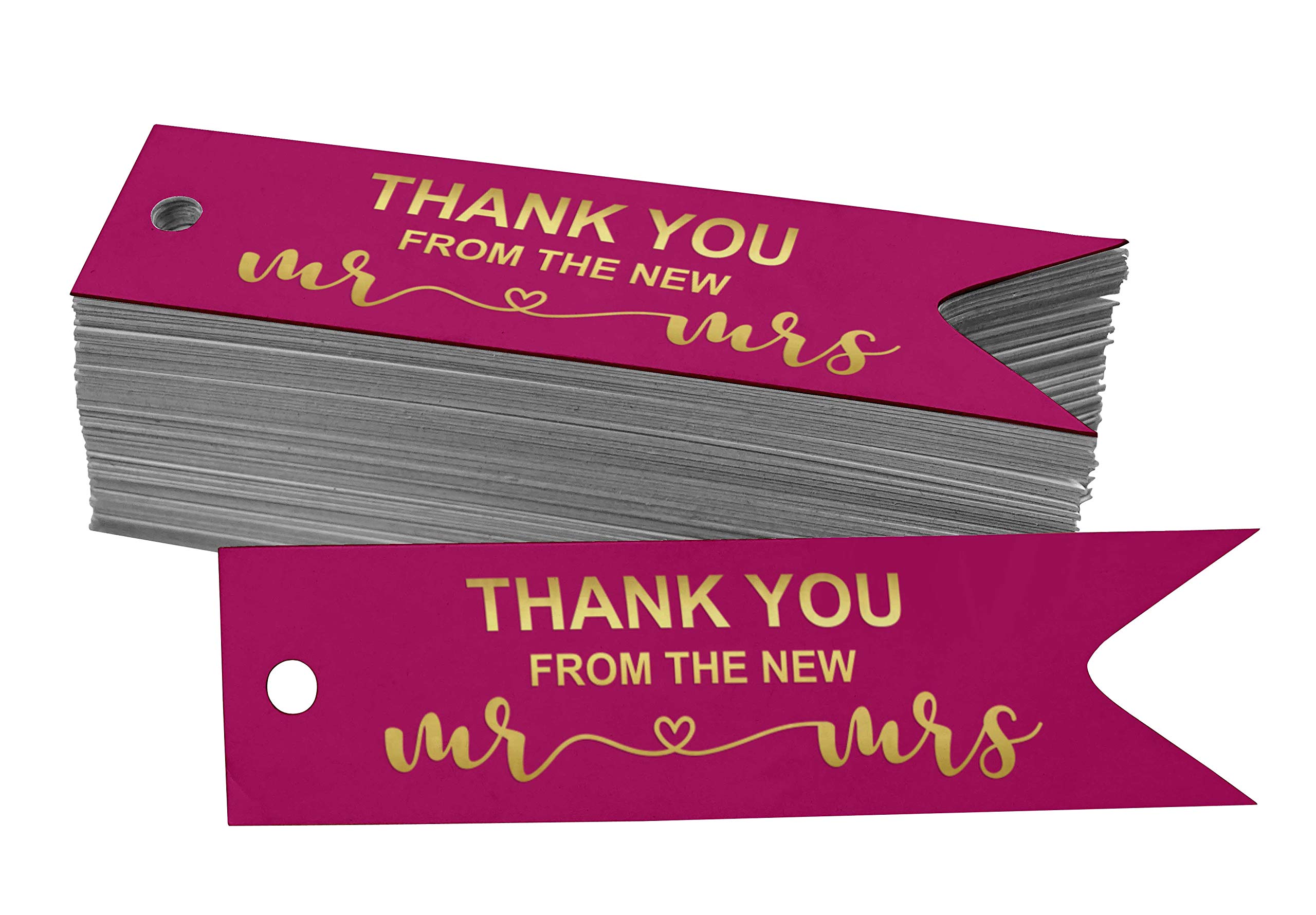 50Pcs Real Gold Foil Wedding Thank You Tags - Elegant Favor Hang Tags for Bridal Shower, Anniversary & Special Events - Perfect for Gift Wrapping & Party Decorations