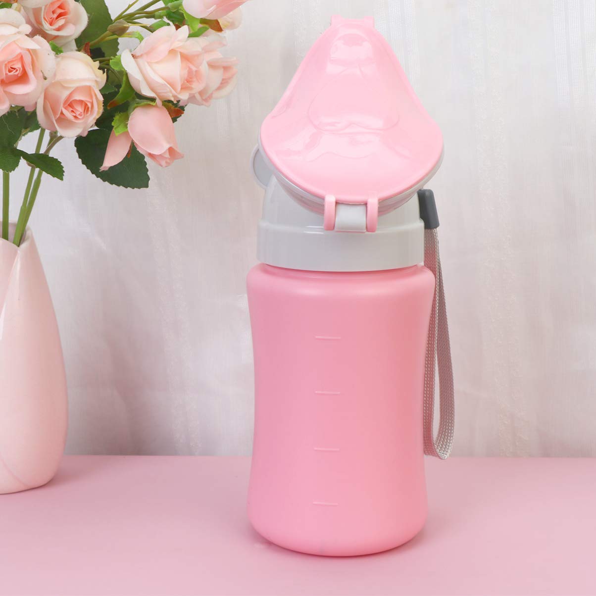 Portable Kids Urinal Bottle for Boys & Girls - Emergency Travel Toilet for Camping, Car Trips & Pee Training - Cute & Convenient On-the-Go Solution