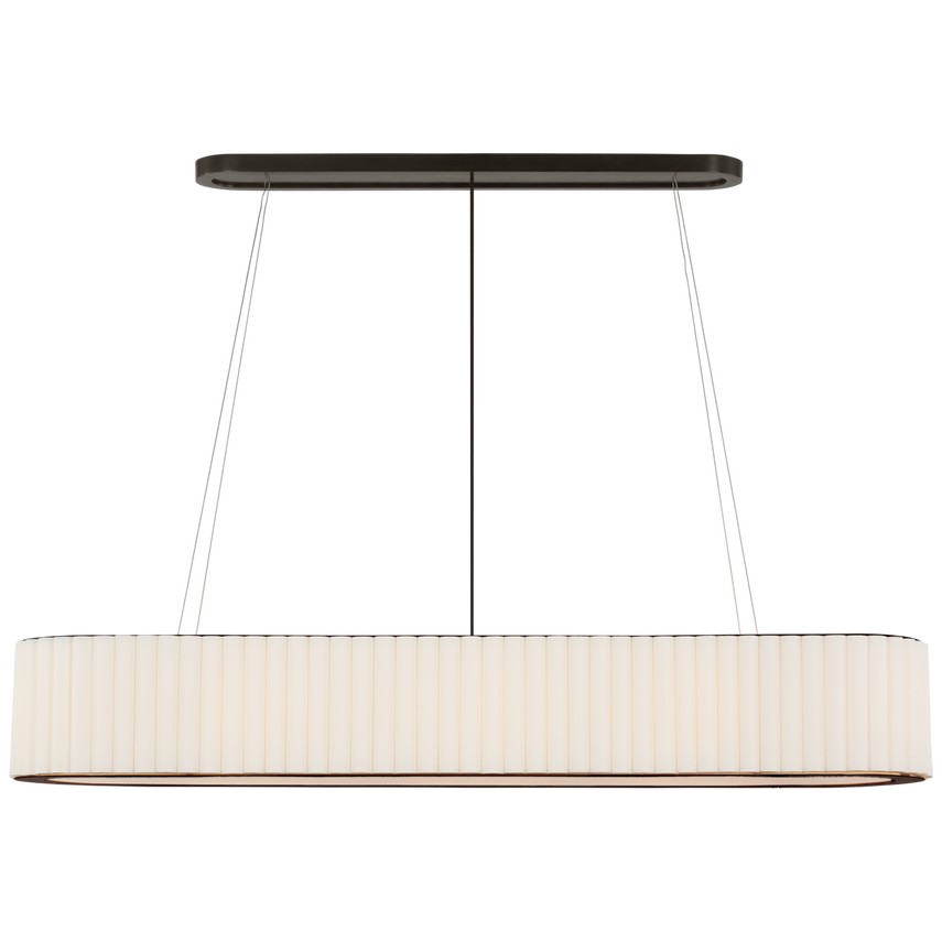 Amara Large Linear Chandelier in Bronze - Modern Ceiling Light Fixture for Dining Room, Living Room & Bedroom Lighting