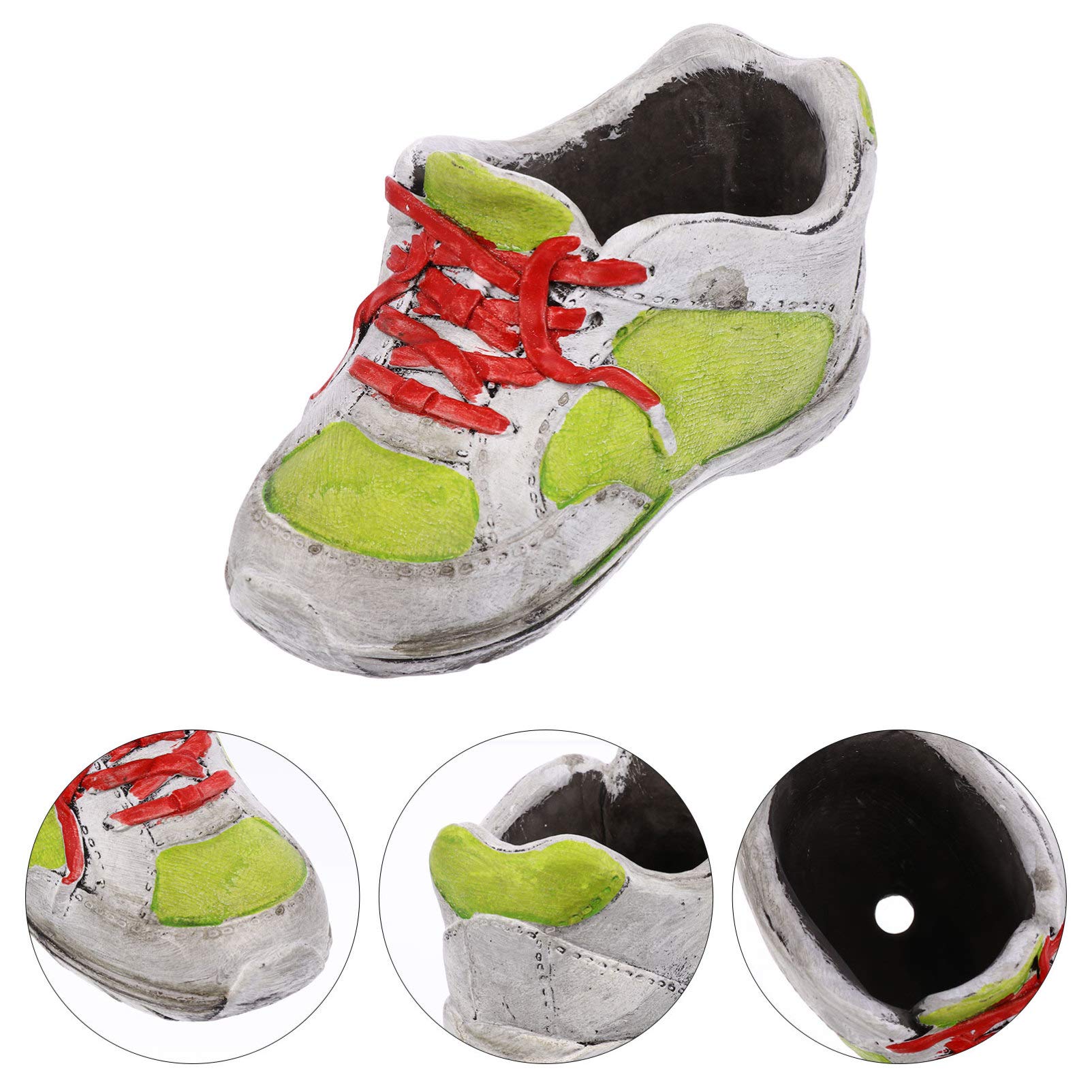 Creative Succulent Planter Boot Shoe Shape - Cute Cartoon Cactus Flower Pot with Pen Holder - Green Decorative Desk Planter for Office, Home & Garden Decor