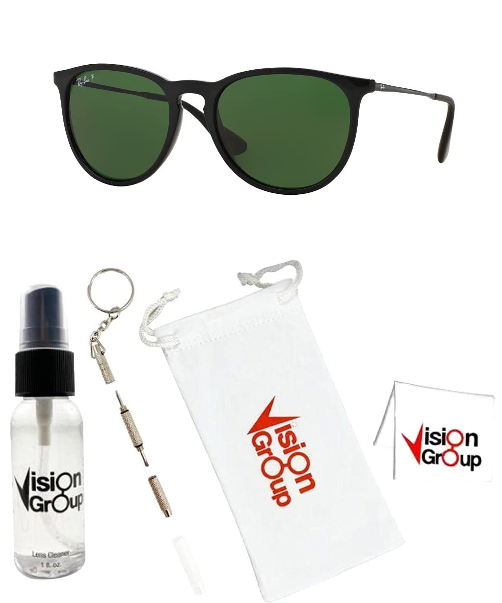 Ray-Ban RB4171 Erika Polarized Sunglasses with UV Protection & Premium Accessories Bundle - Perfect for Outdoor Activities, Driving, and Fashion Statement